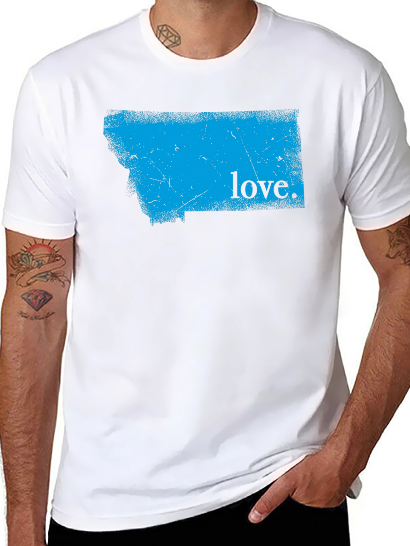 Montana Love Graphic T-Shirt - Mens Black Tee