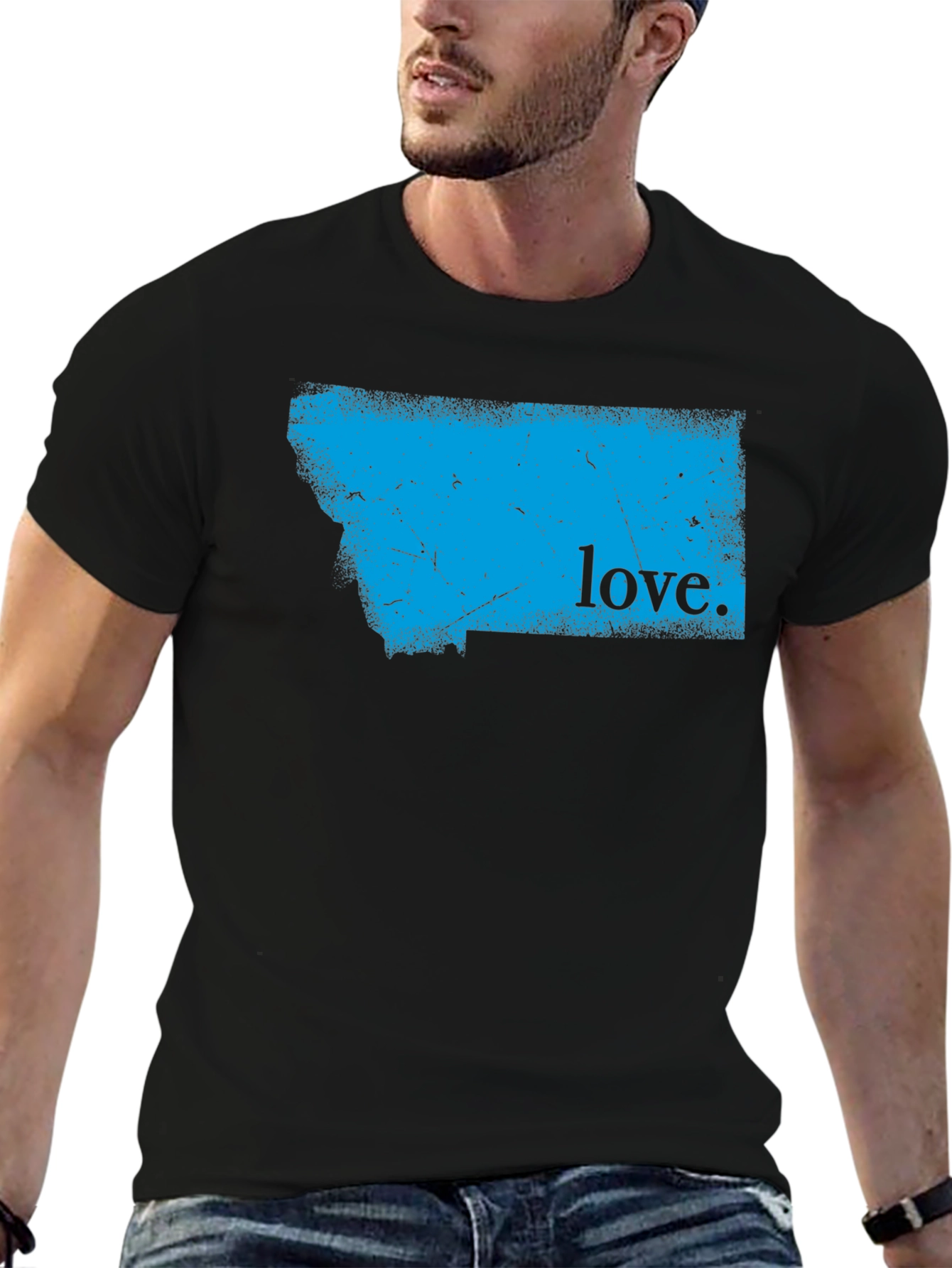 Montana Love Graphic T-Shirt - Mens Black Tee