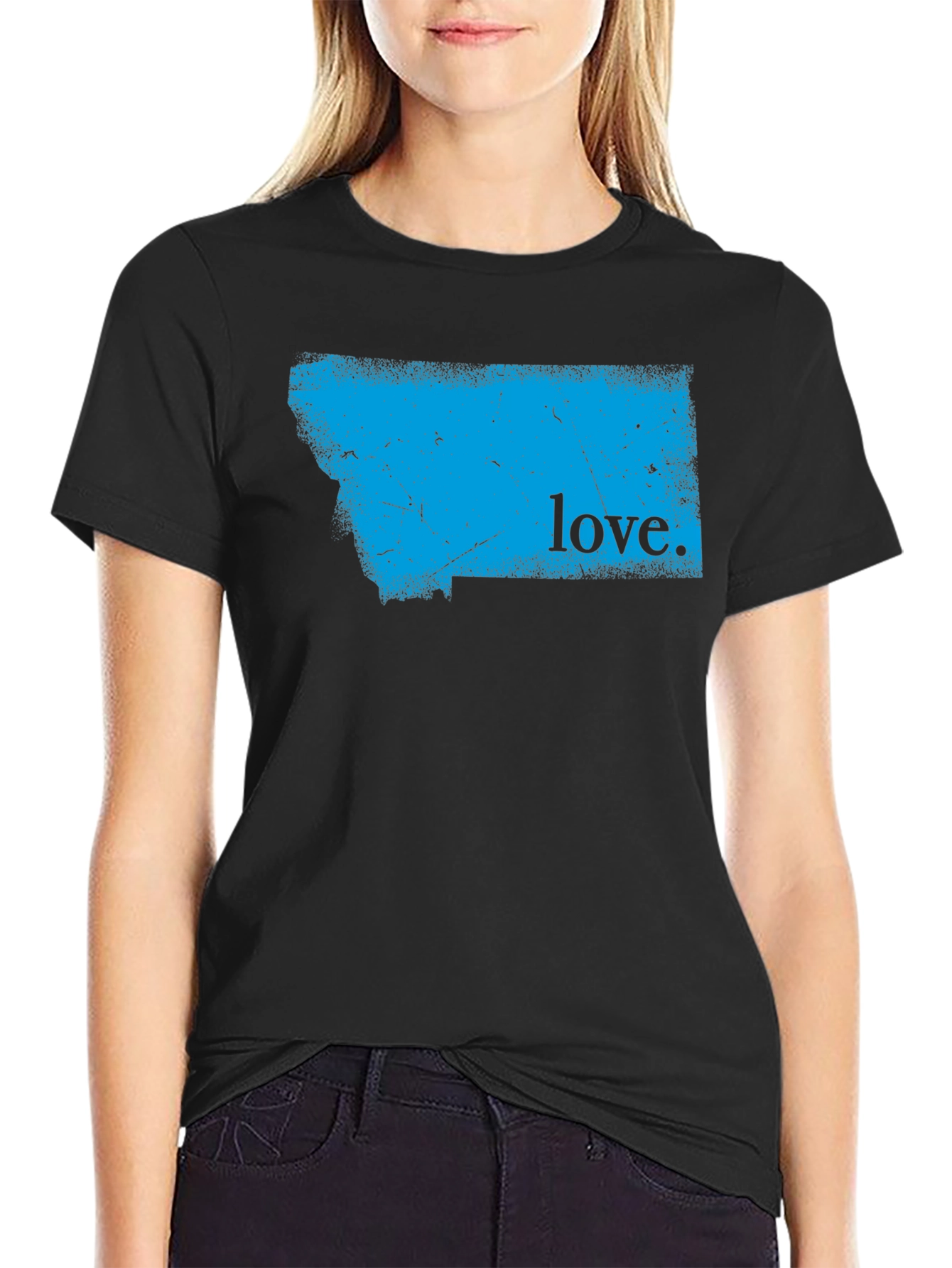 Montana Love Graphic T-Shirt - Mens Black Tee