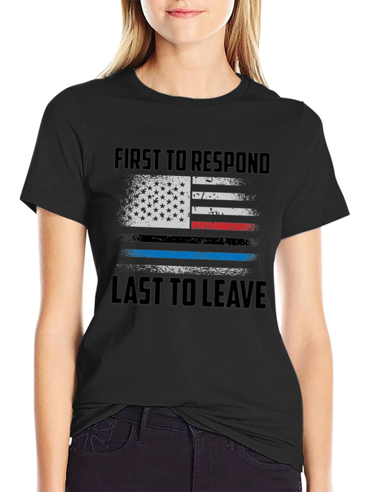 First Responder American Flag Graphic Tee