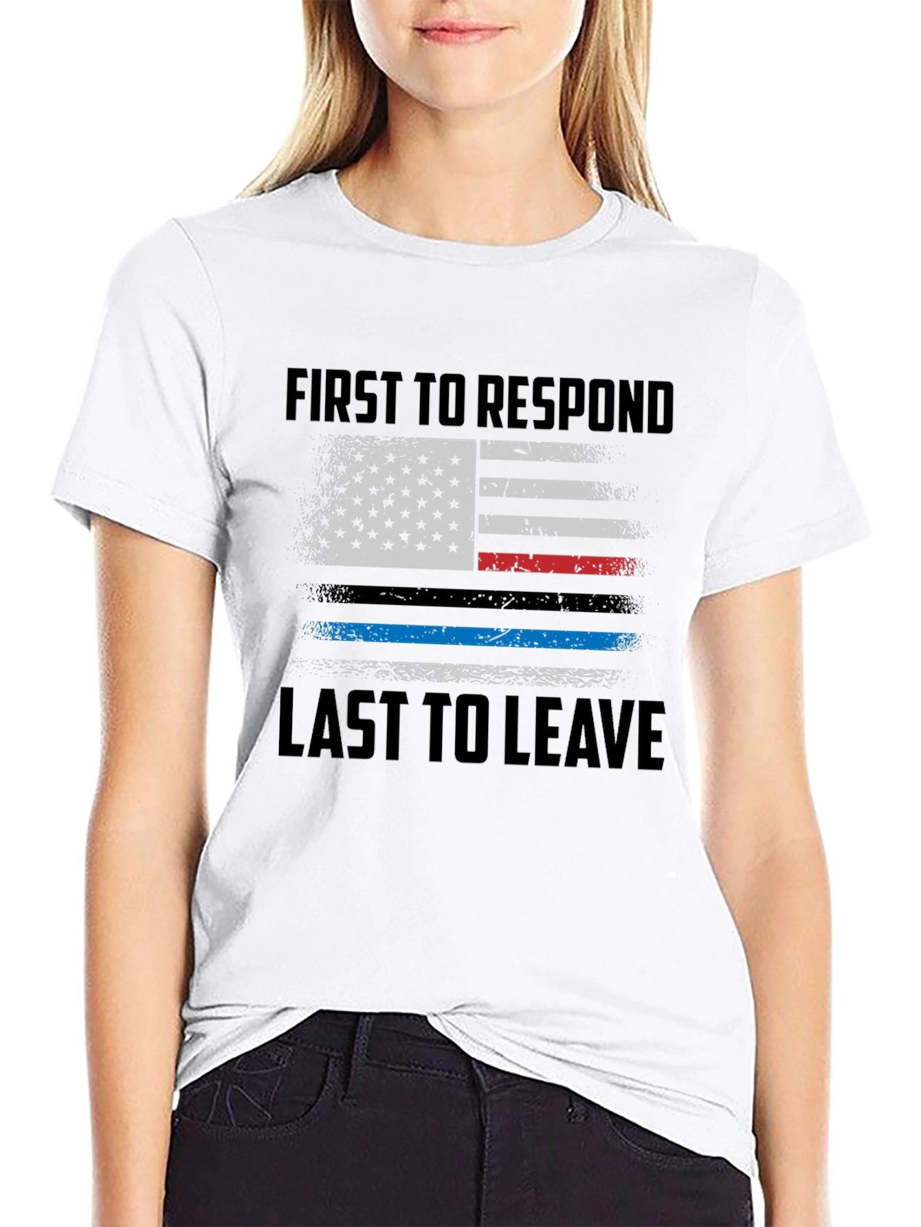 First Responder American Flag Graphic Tee