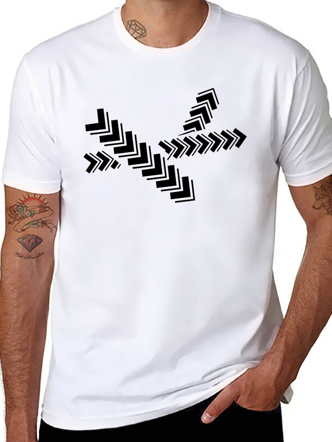 Arrow Design Black Tee