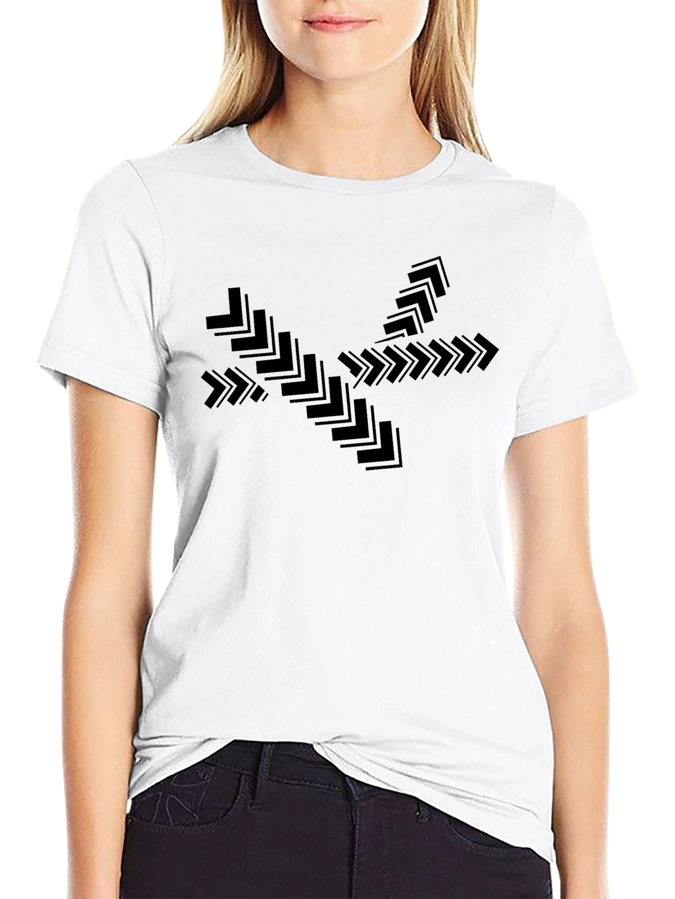 Arrow Design Black Tee