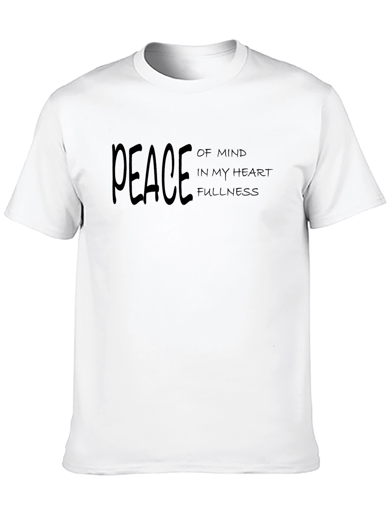 Peace of Mind Graphic Black T-Shirt