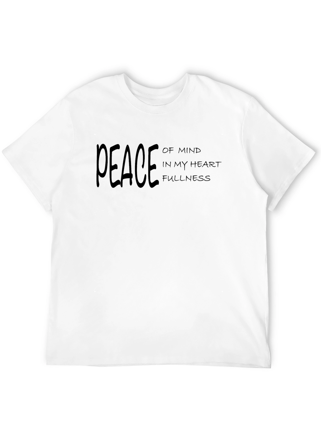 Peace of Mind Graphic Black T-Shirt
