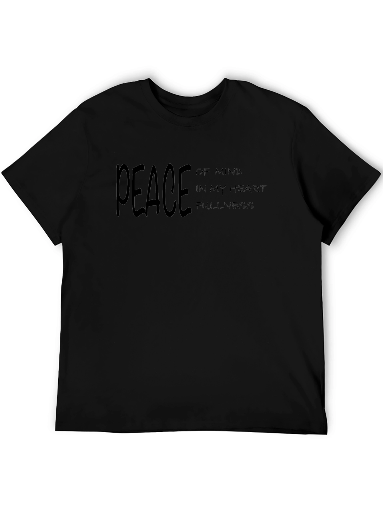Peace of Mind Graphic Black T-Shirt