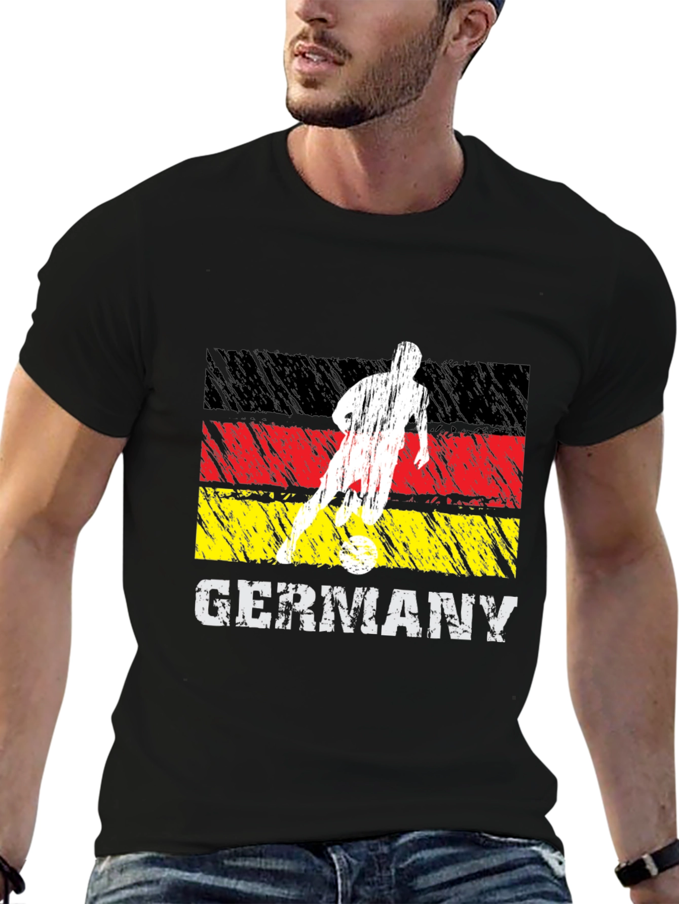 Germany Soccer T-Shirt - Mens Black Tee