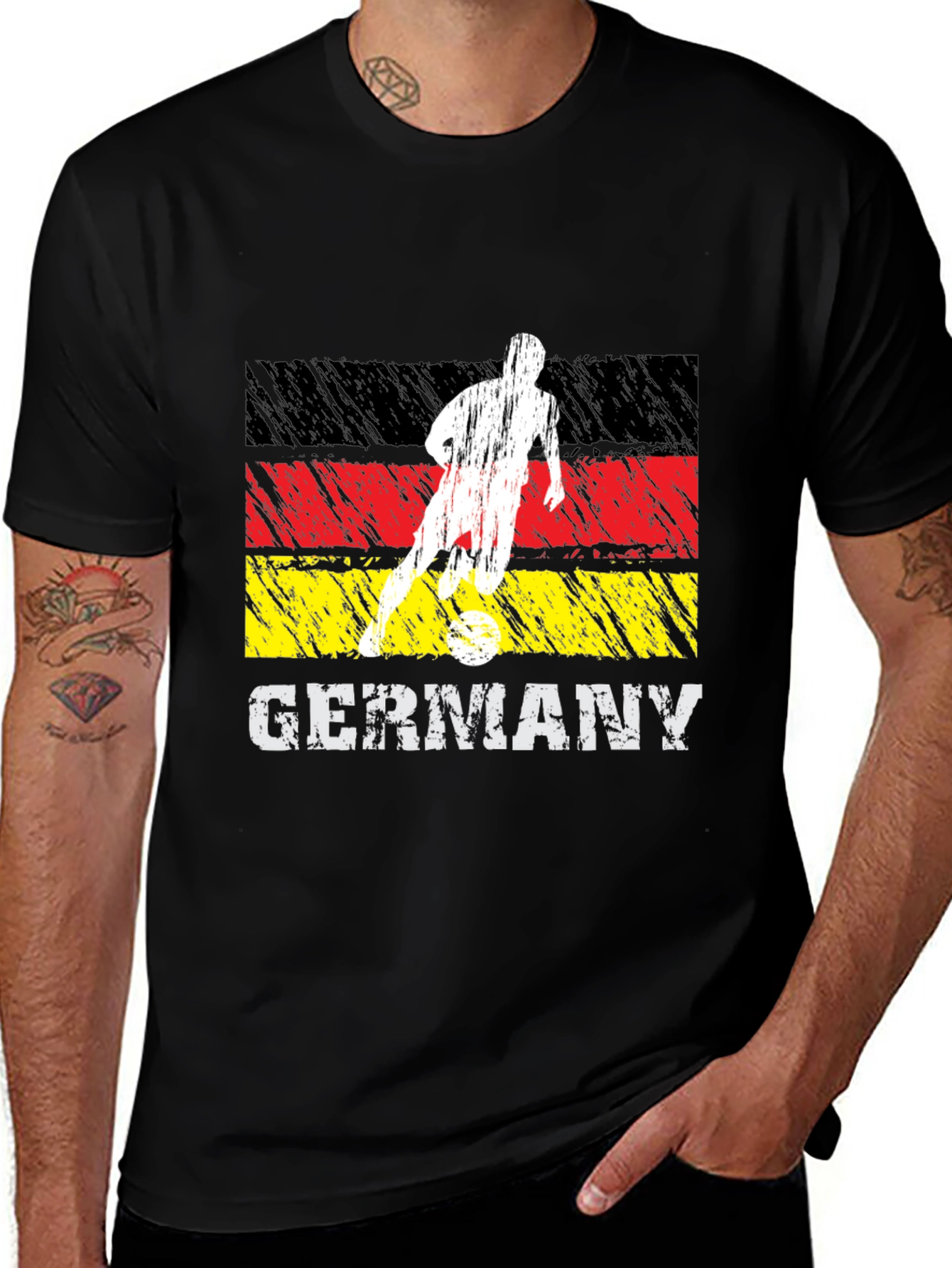 Germany Soccer T-Shirt - Mens Black Tee