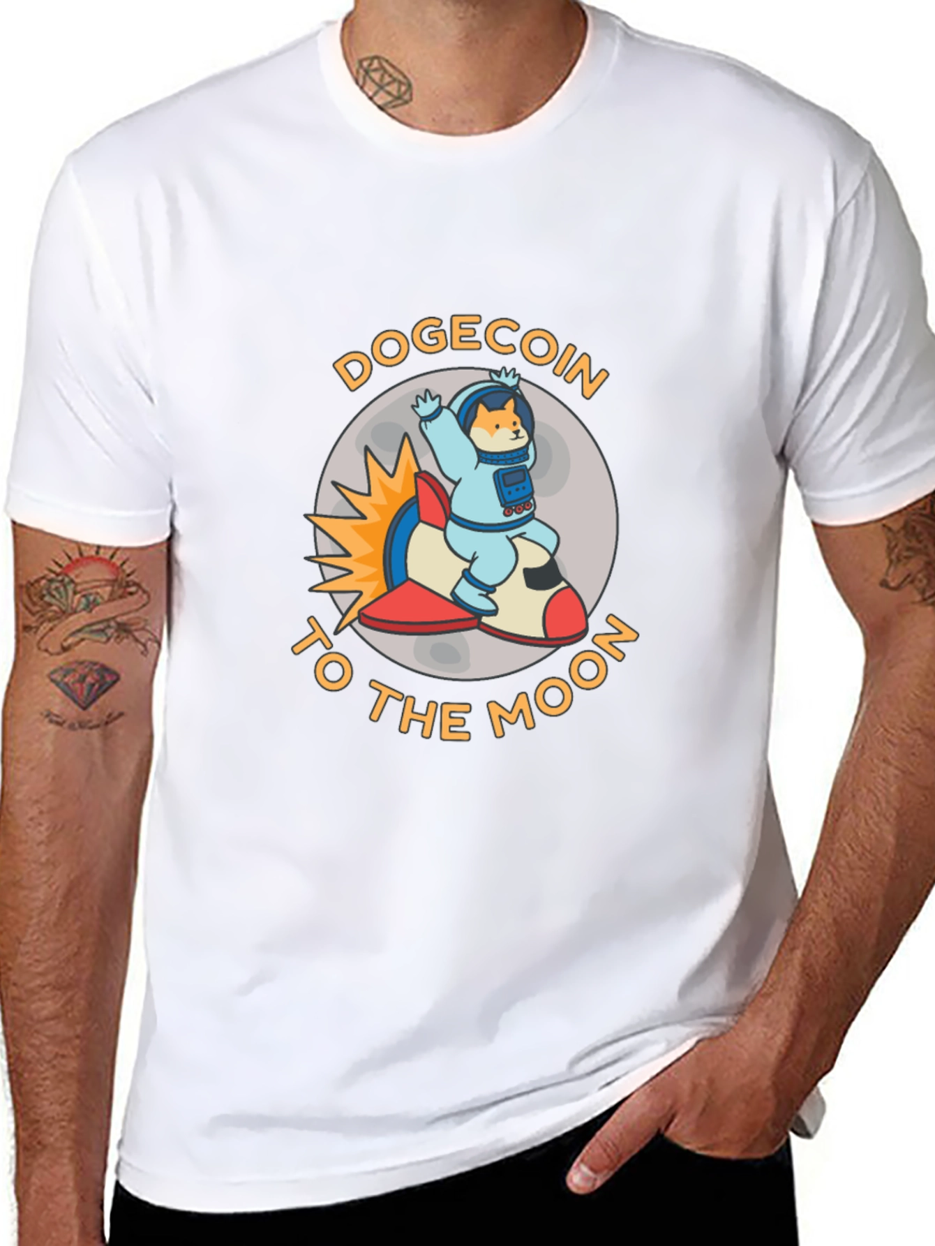DogeCoin To The Moon T-Shirt - Black