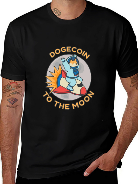 DogeCoin To The Moon T-Shirt - Black
