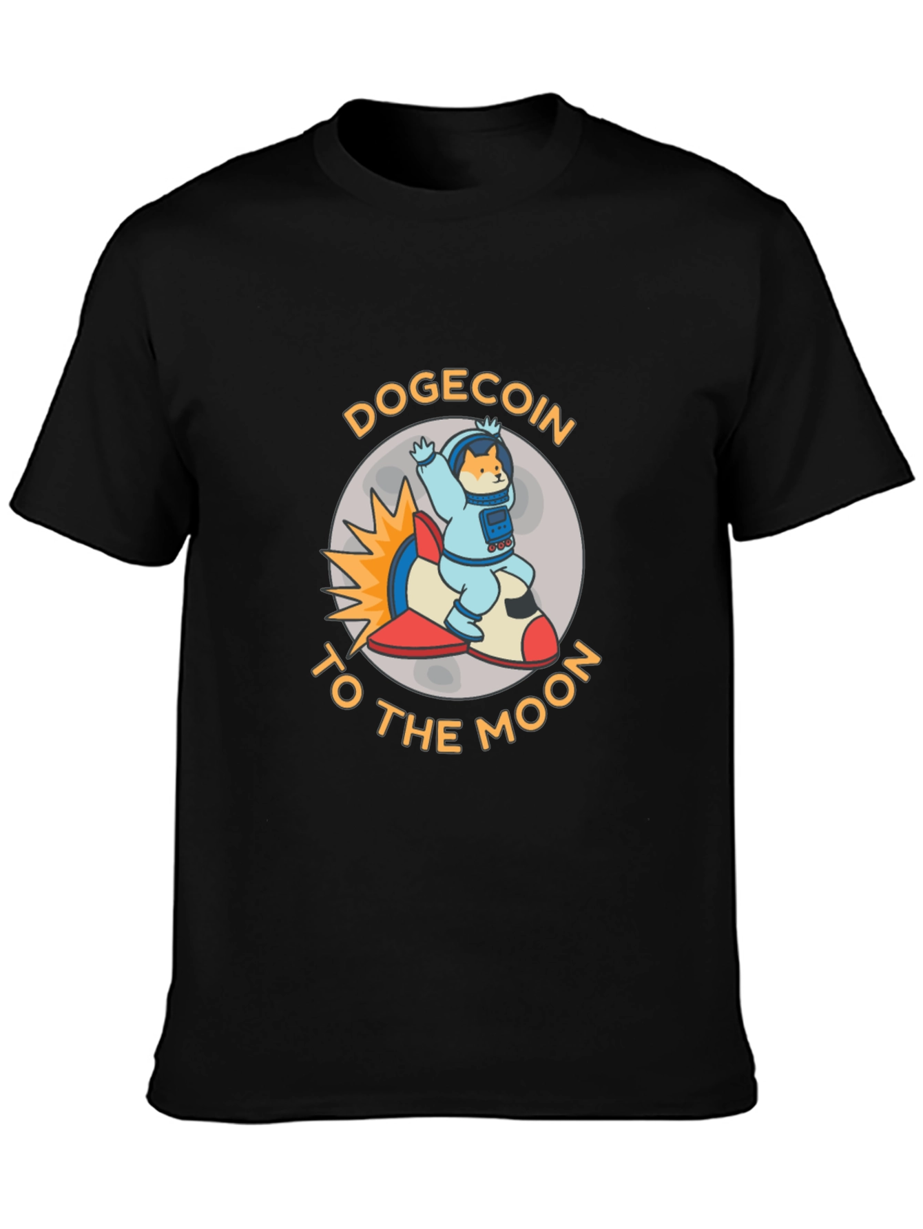 DogeCoin To The Moon T-Shirt - Black