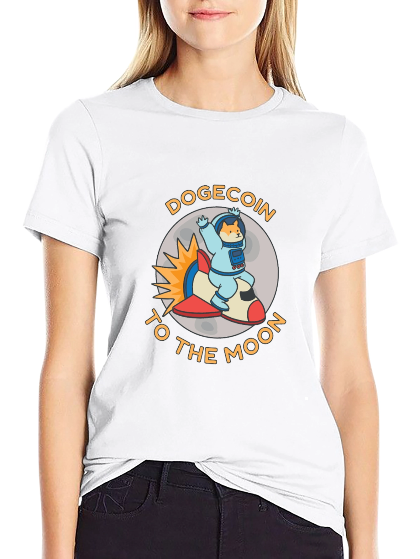 DogeCoin To The Moon T-Shirt - Black