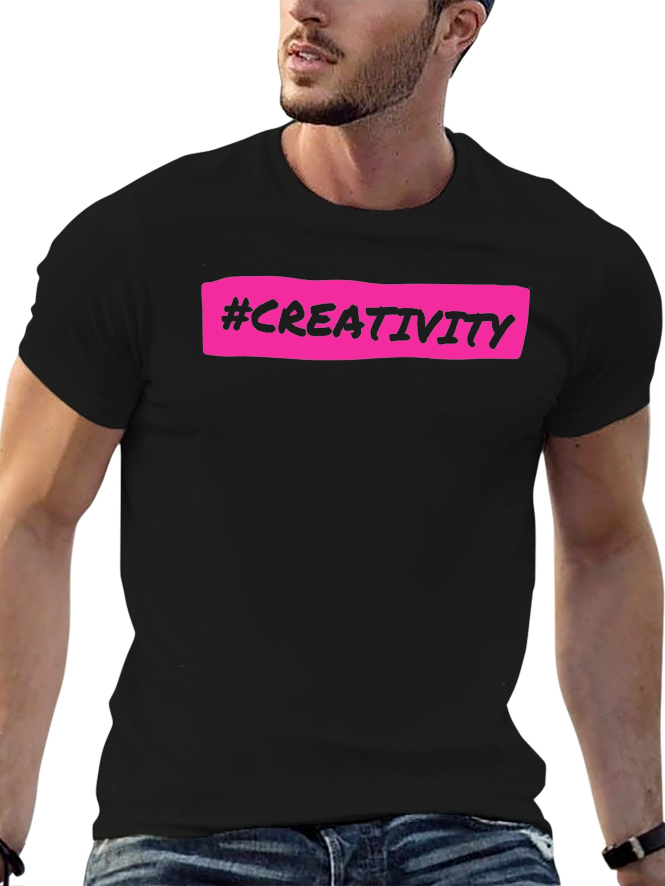 Creativity T-Shirt - Black Cotton Tee