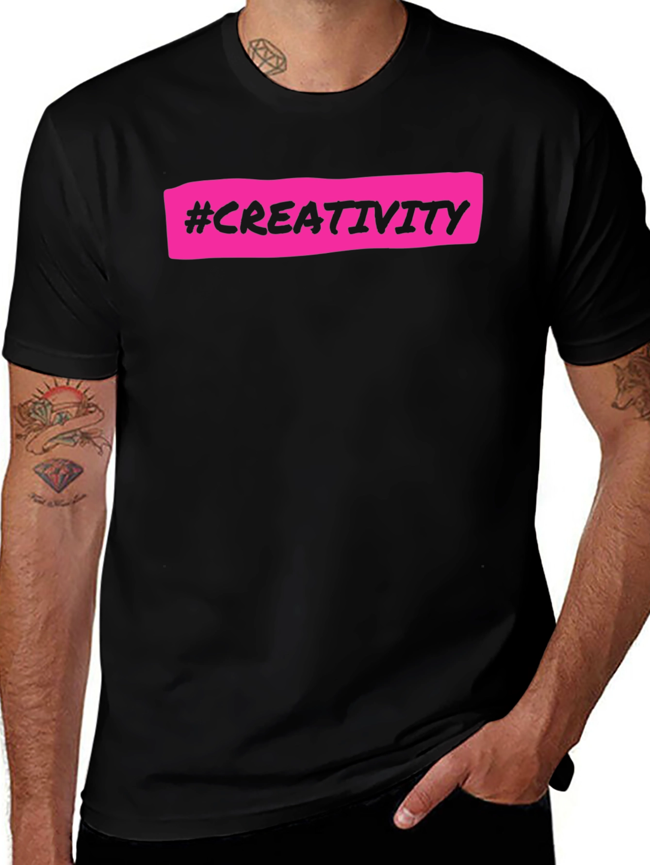 Creativity T-Shirt - Black Cotton Tee