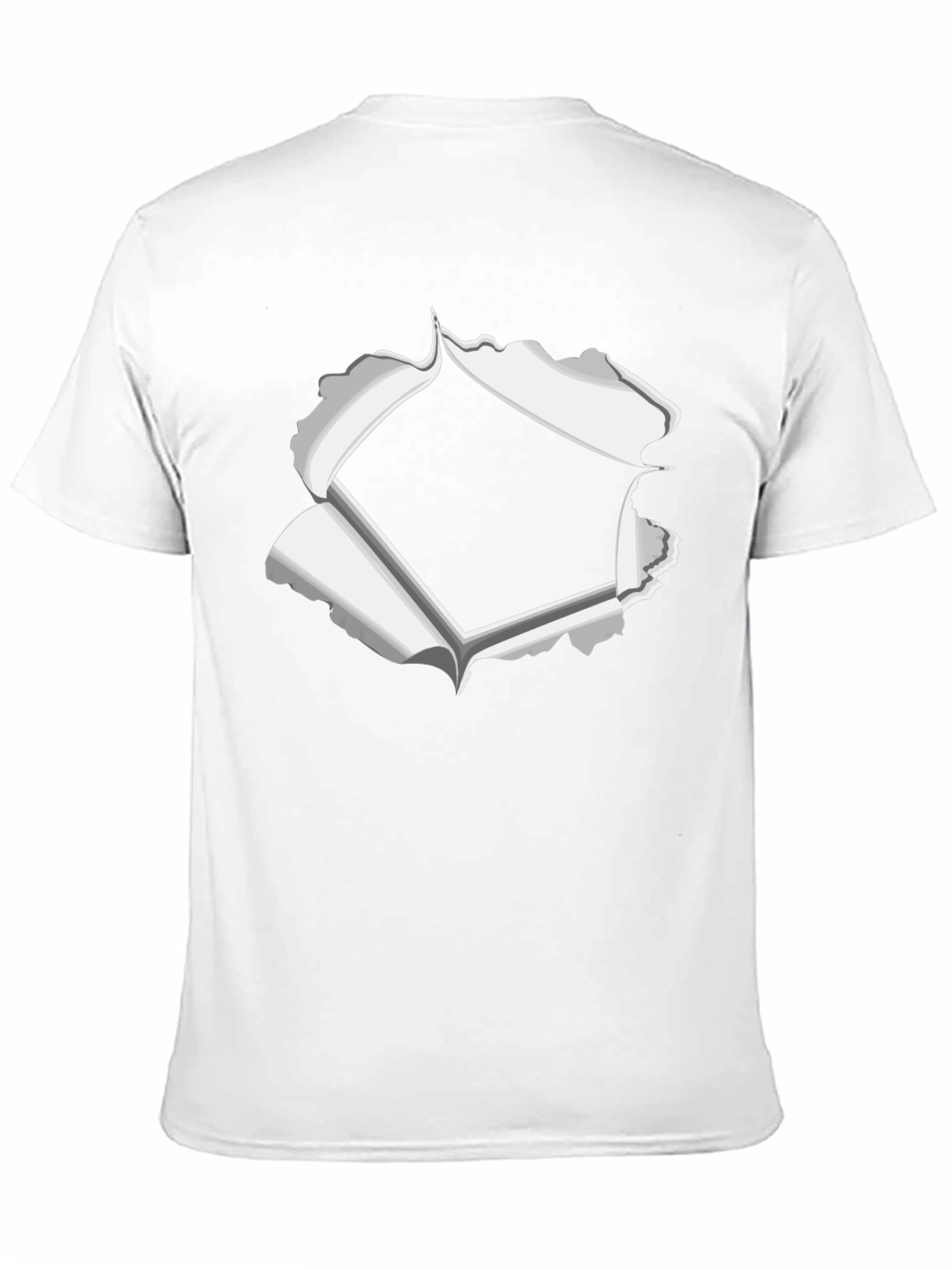 Ripped Style Graphic Tee - Black
