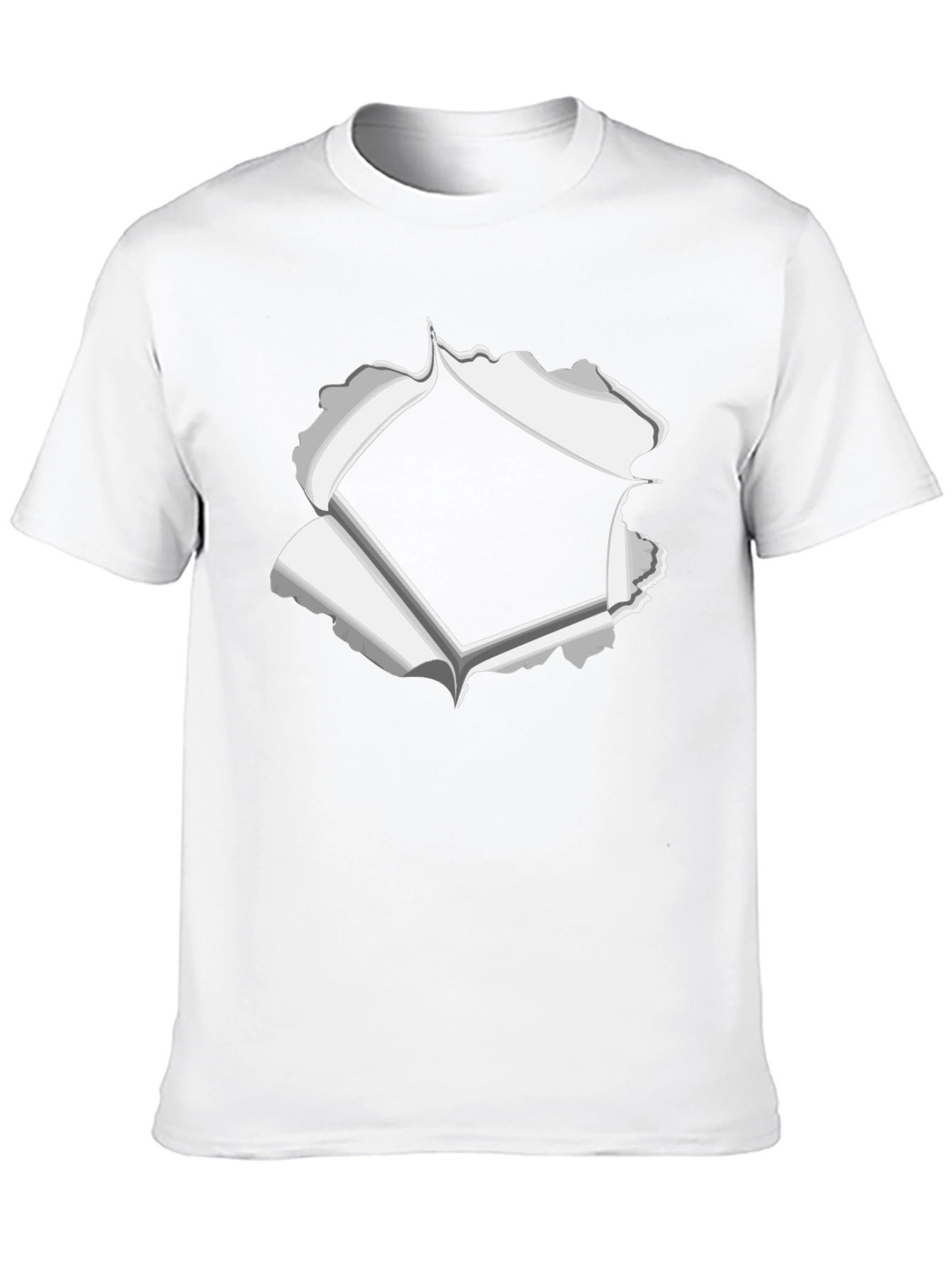 Ripped Style Graphic Tee - Black