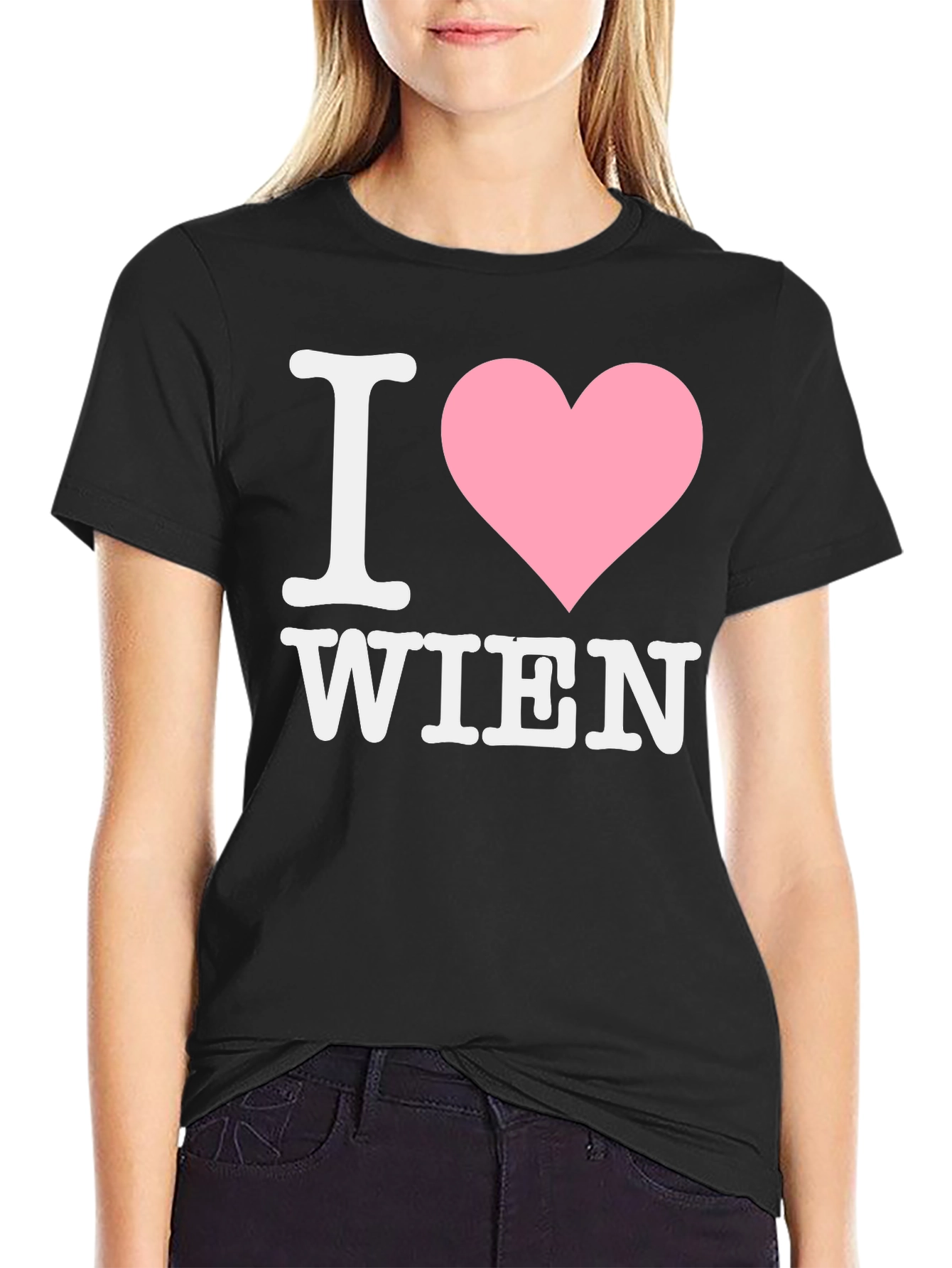 I Heart Wien Graphic Tee - Black