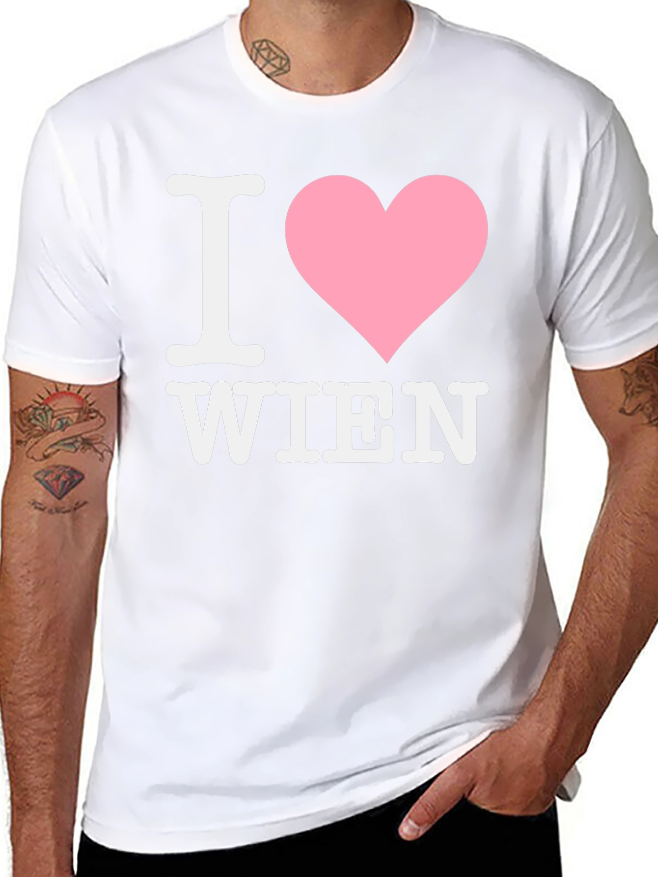 I Heart Wien Graphic Tee - Black