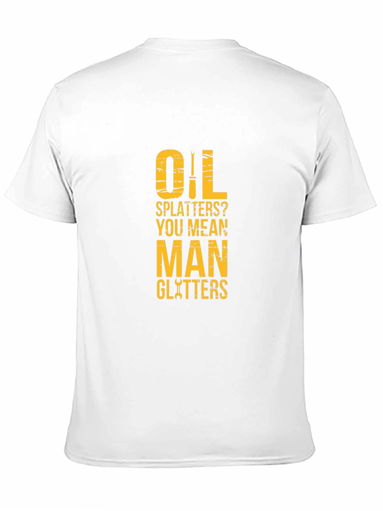 Oil Splatters Man Glitters Graphic Tee