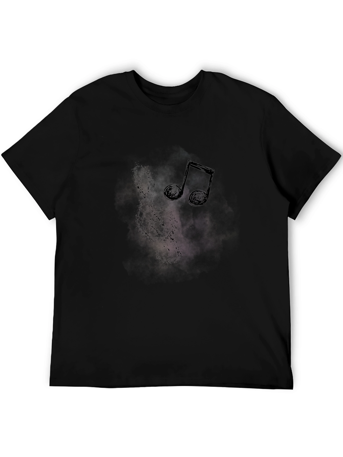 Musical Galaxy Mens Black Graphic Tee