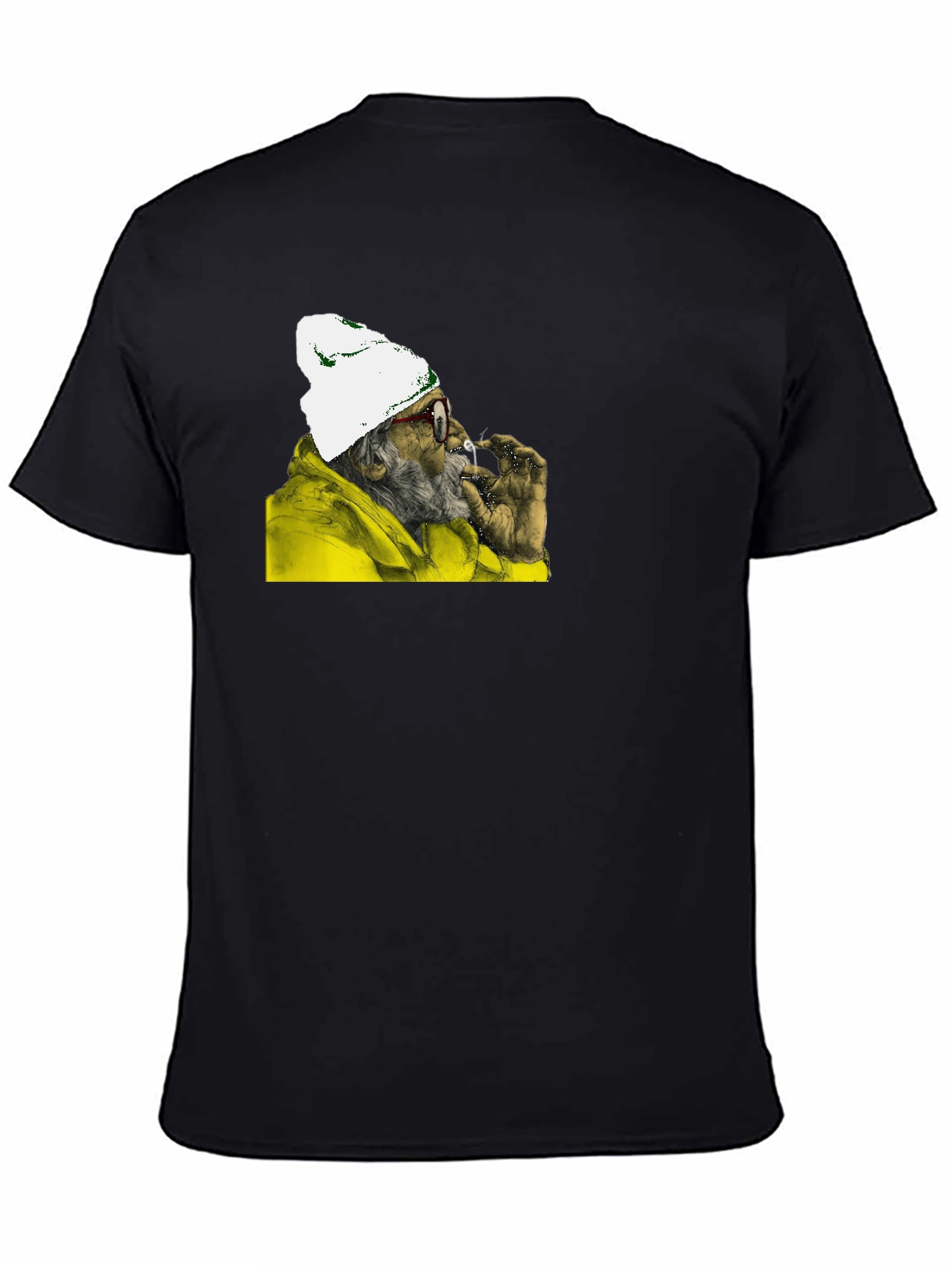 Smoking Chimp Graphic Tee - Black
