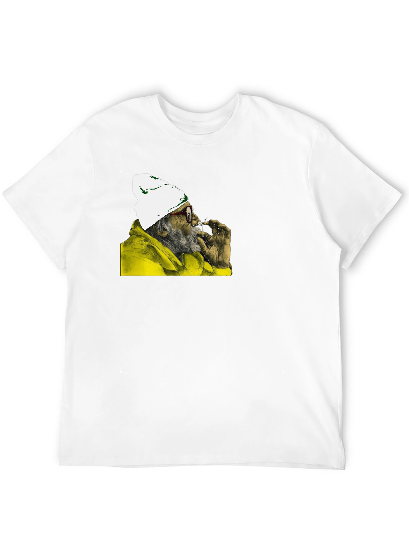 Smoking Chimp Graphic Tee - Black