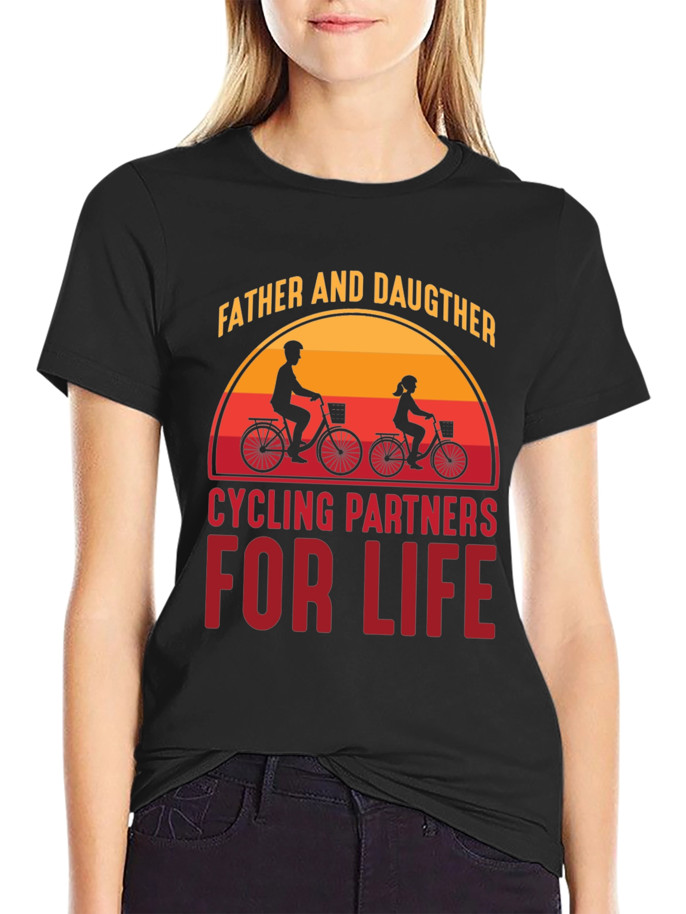 Father & Daughter Cycling Partners For Life T-Shirt