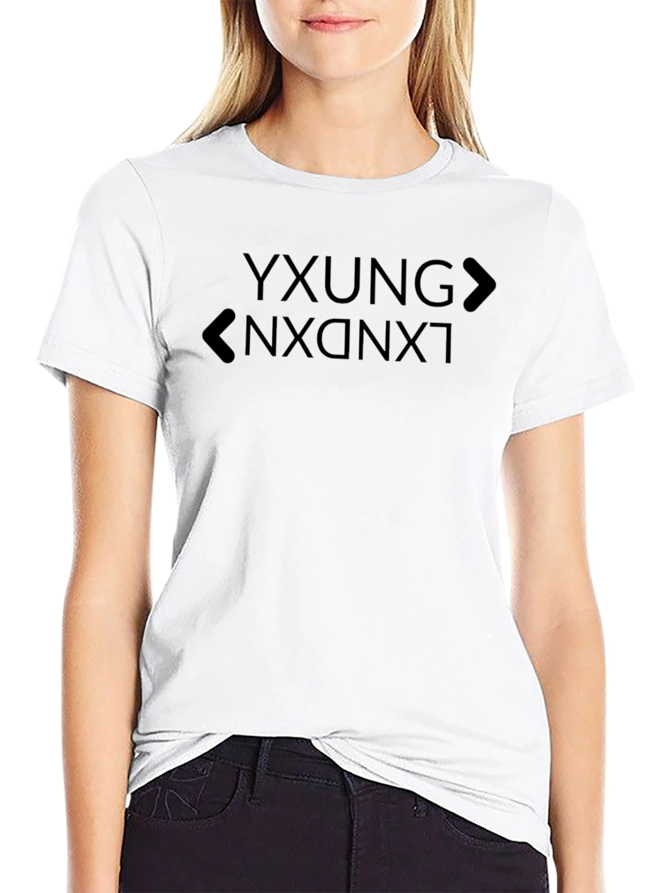 YXUNG NXNXT Graphic Tee - Black Casual Cotton Shirt