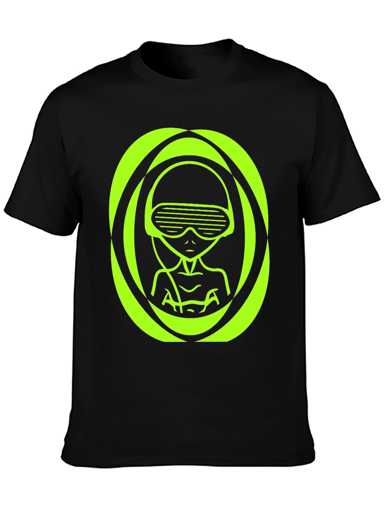 Neon Alien Graphic T-Shirt - Unique Sci-Fi Design
