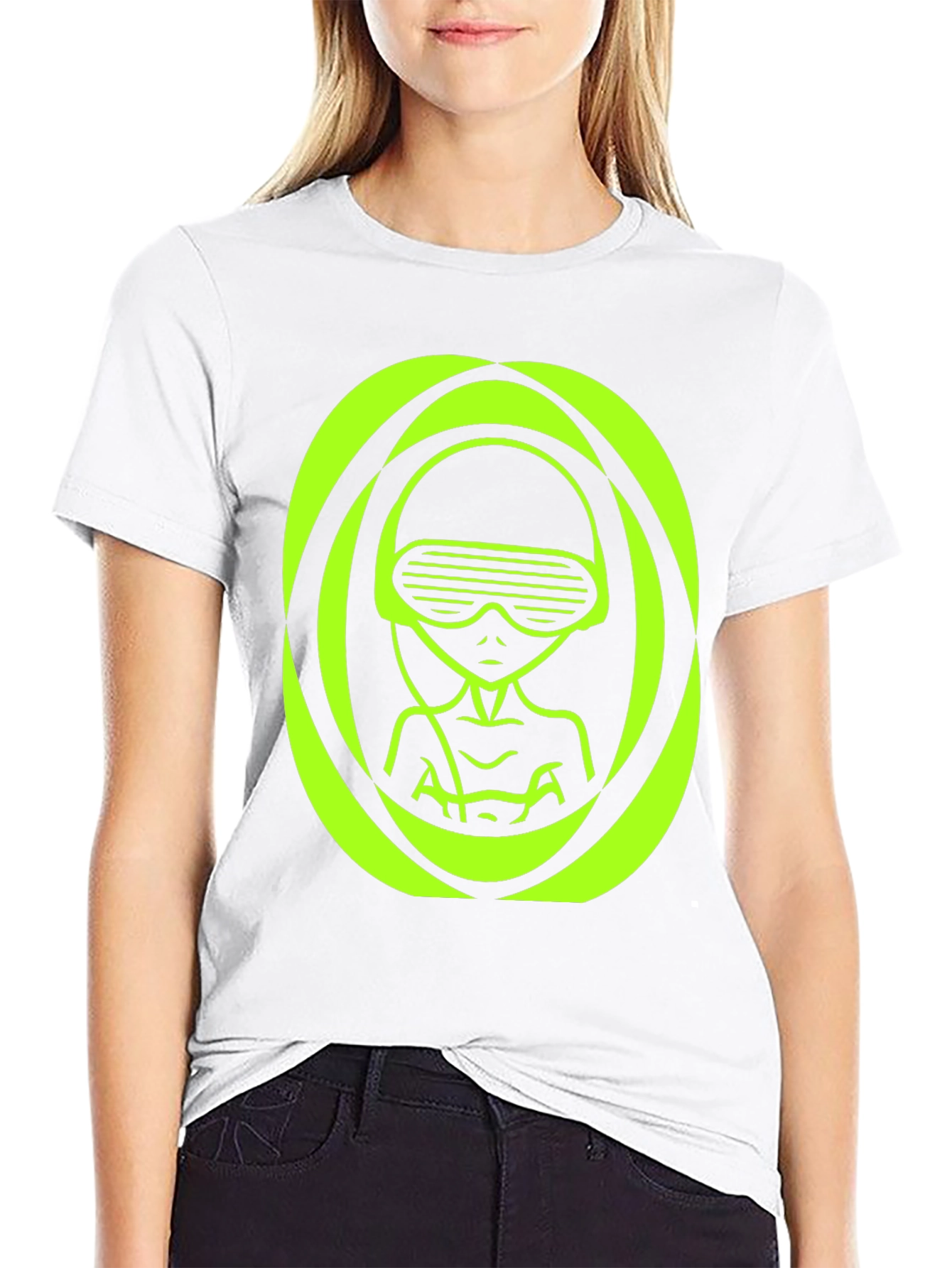 Neon Alien Graphic T-Shirt - Unique Sci-Fi Design