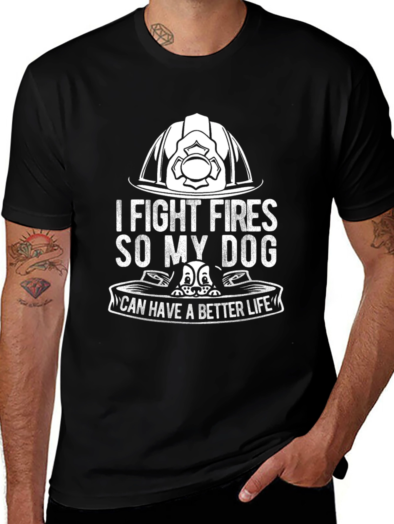 Firefighter Dog Lover T-Shirt