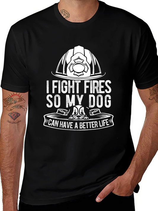Firefighter Dog Lover T-Shirt