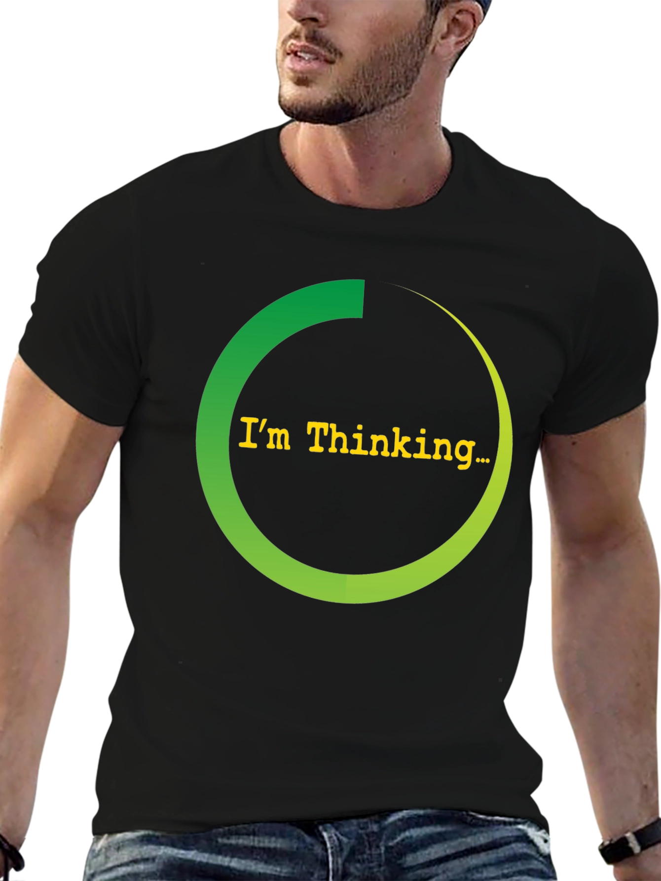 Im Thinking Black T-Shirt - Funny Graphic Tee