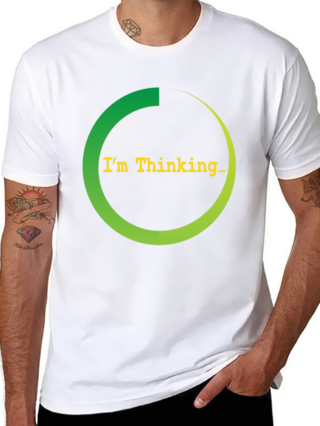 Im Thinking Black T-Shirt - Funny Graphic Tee