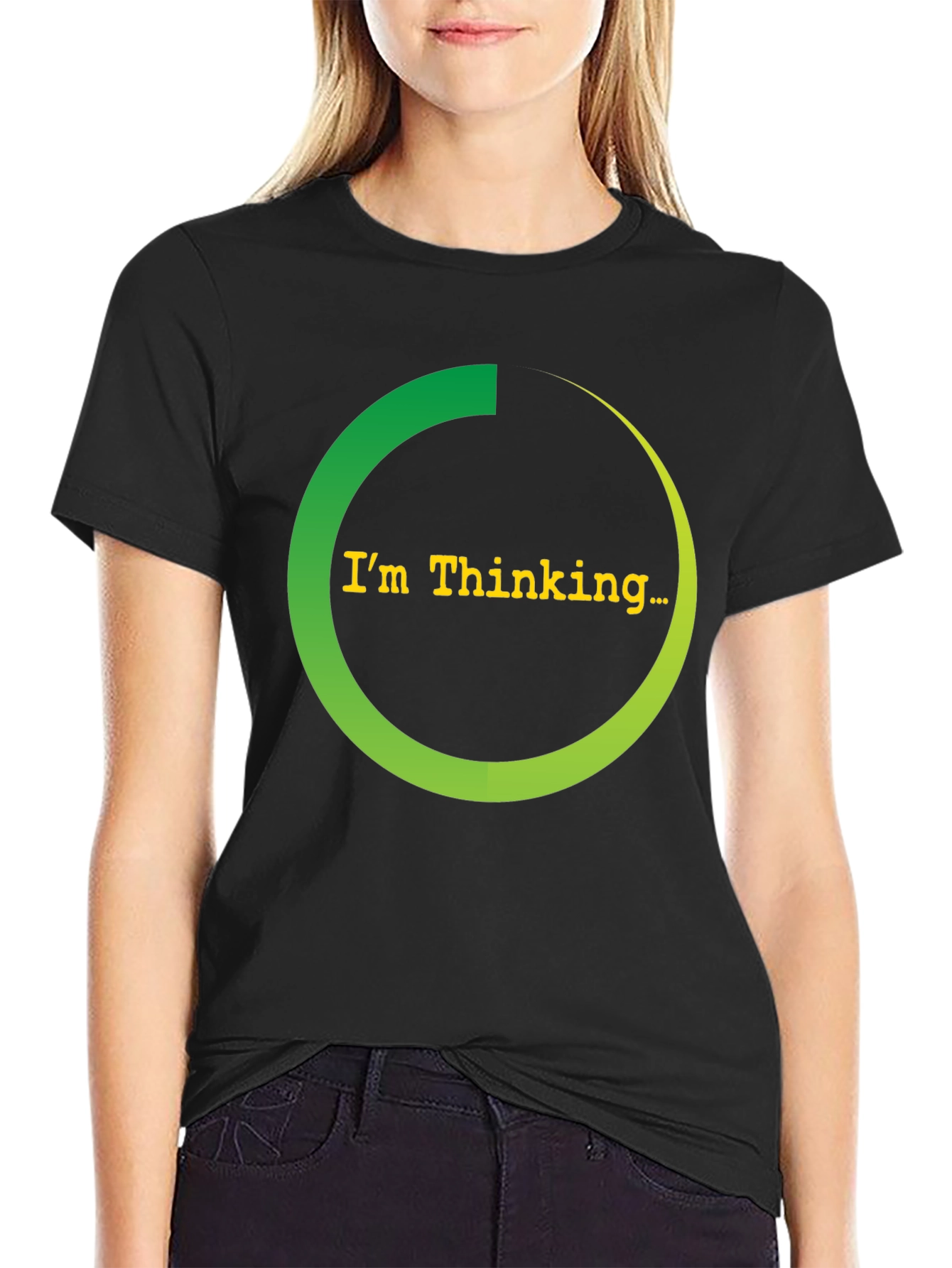 Im Thinking Black T-Shirt - Funny Graphic Tee