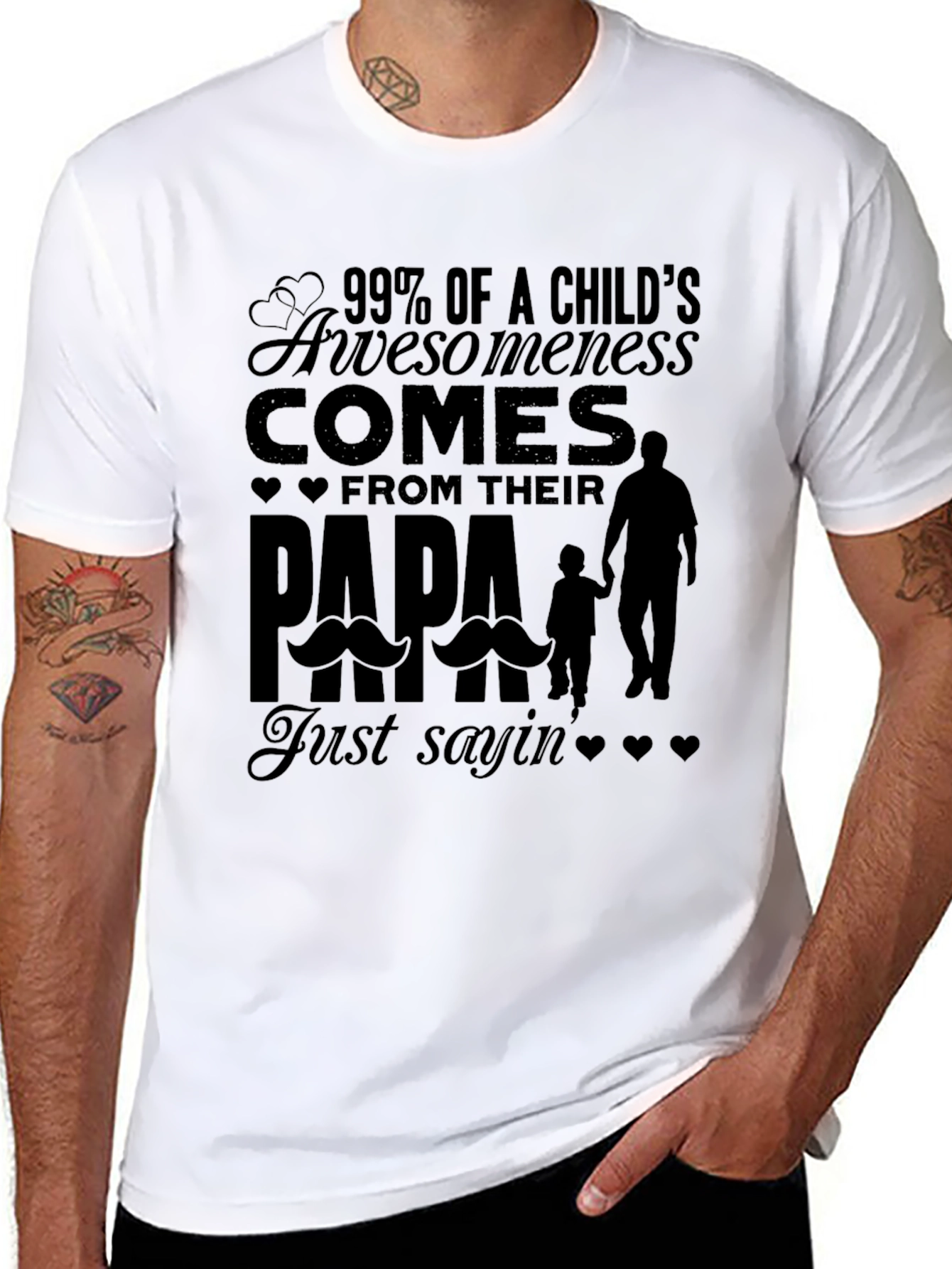 Awesome Papa T-Shirt - Fathers Day Gift