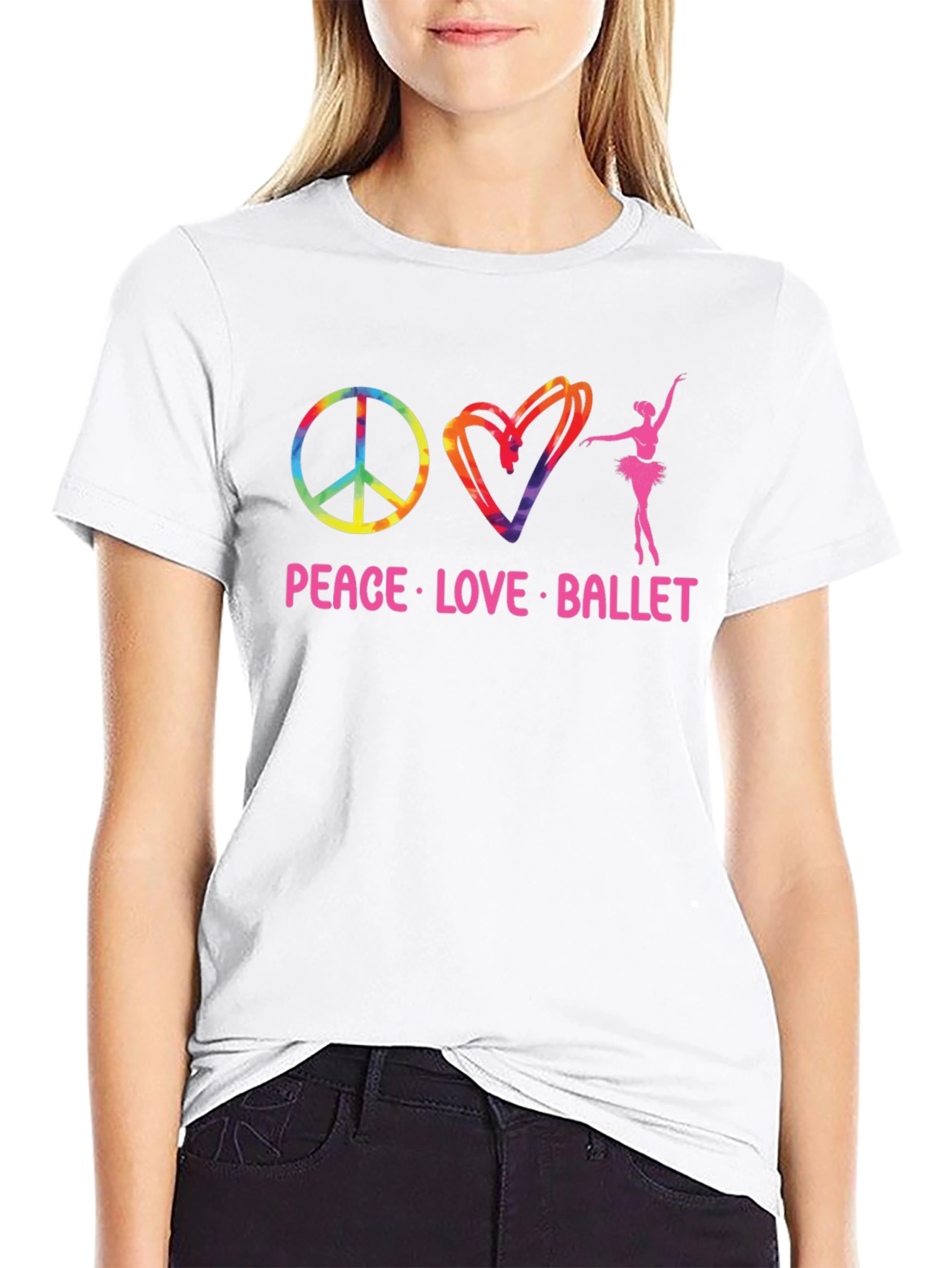 Peace Love Ballet T-Shirt - Soft Cotton Tee