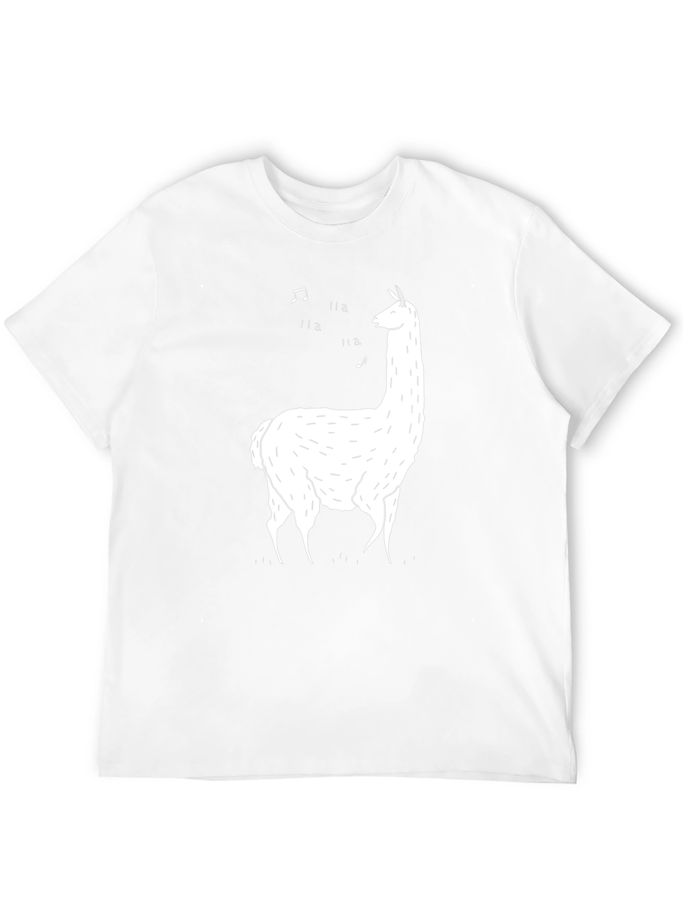 Singing Llama Graphic Tee - Black Cotton T-Shirt