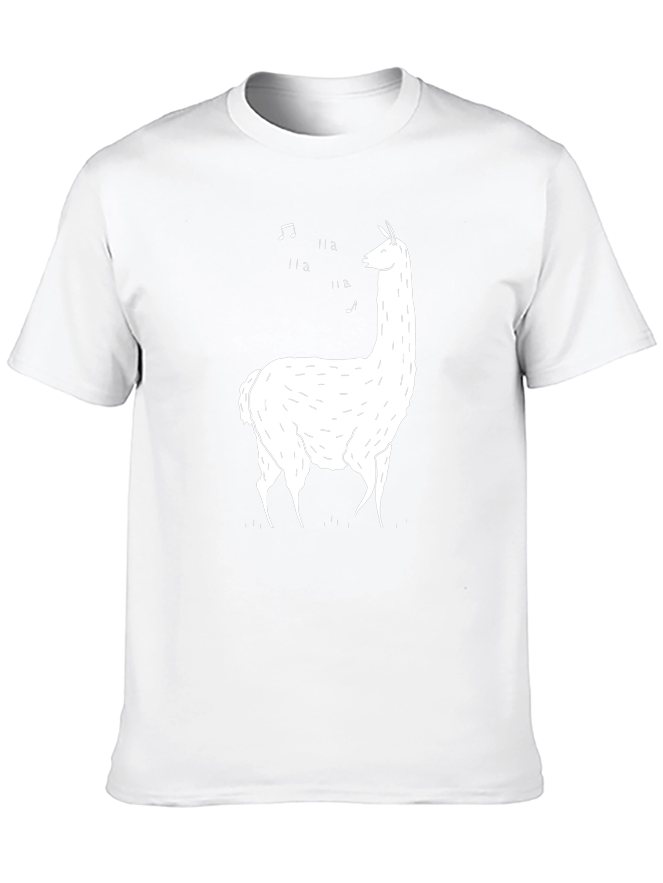 Singing Llama Graphic Tee - Black Cotton T-Shirt