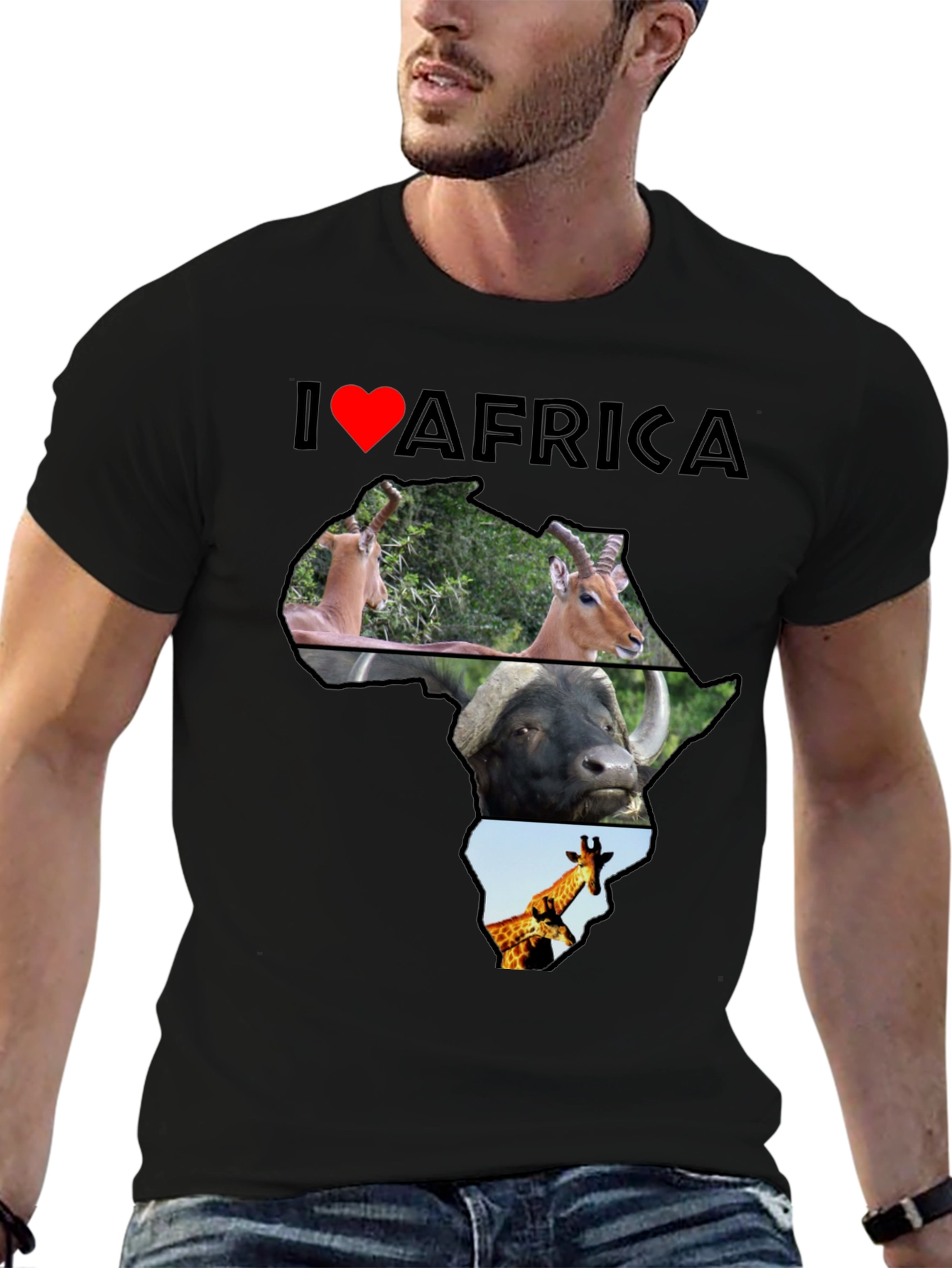 I Love Africa Graphic T-Shirt - Unisex