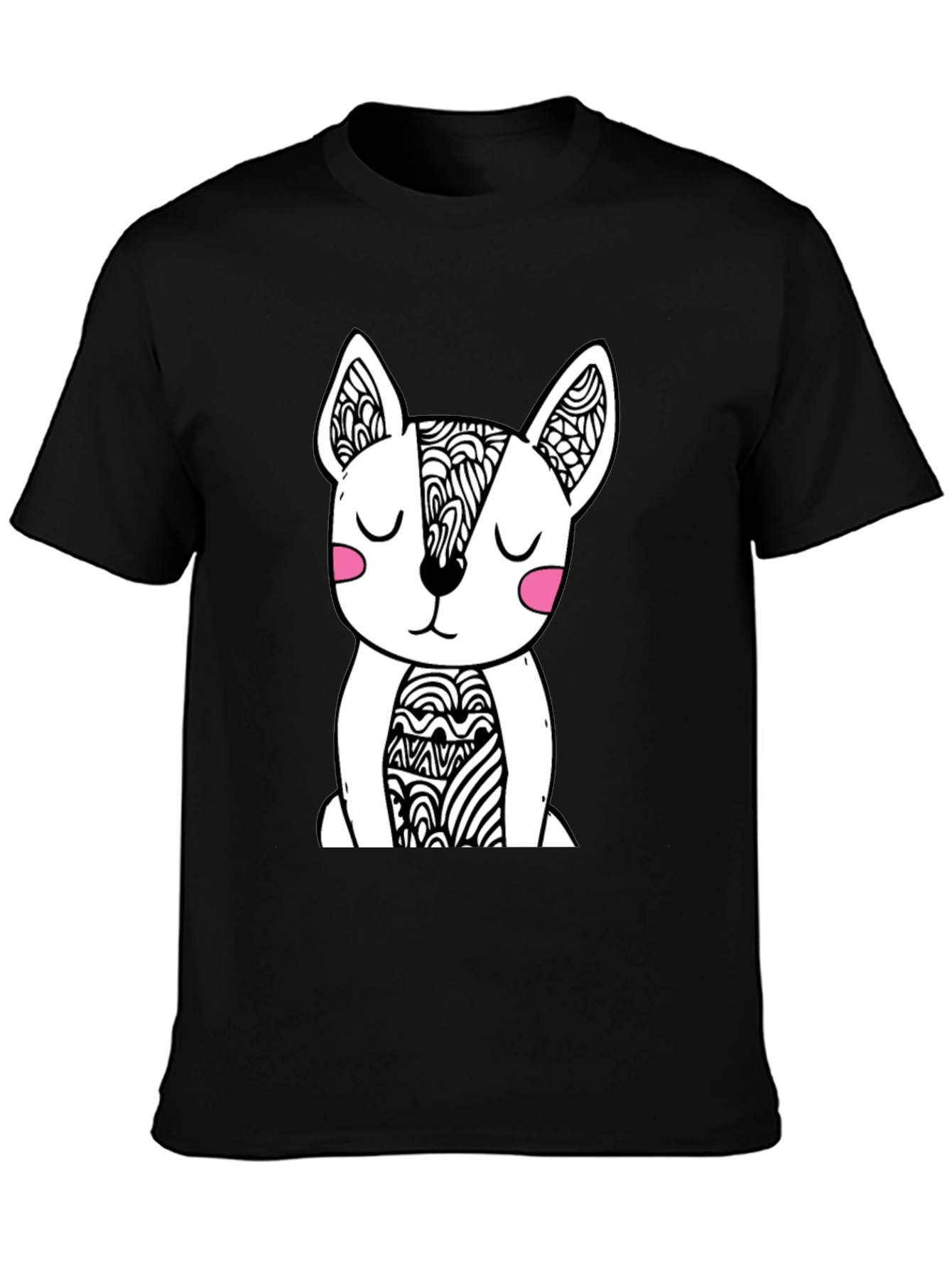 Dog Graphic Black T-Shirt - Stylish Mens Tee