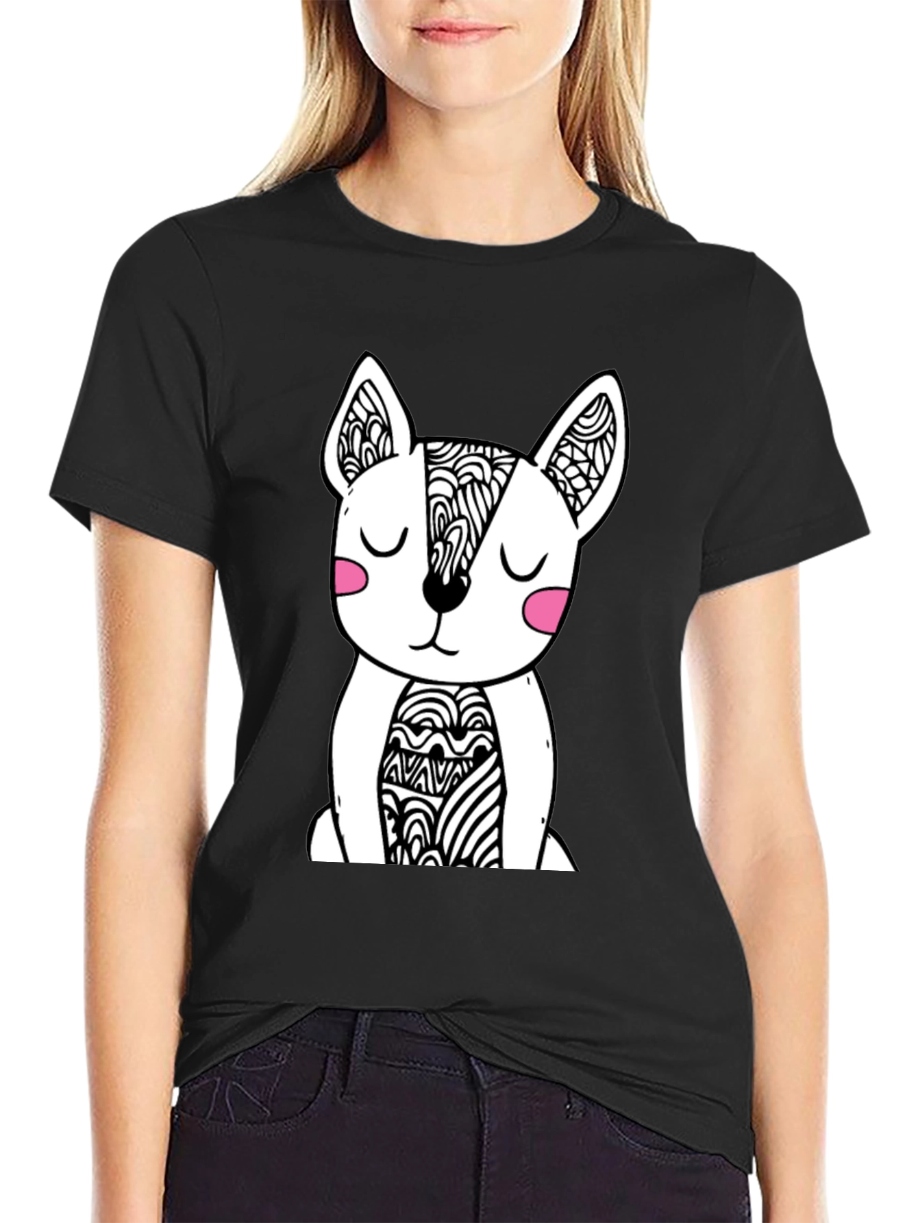 Dog Graphic Black T-Shirt - Stylish Mens Tee