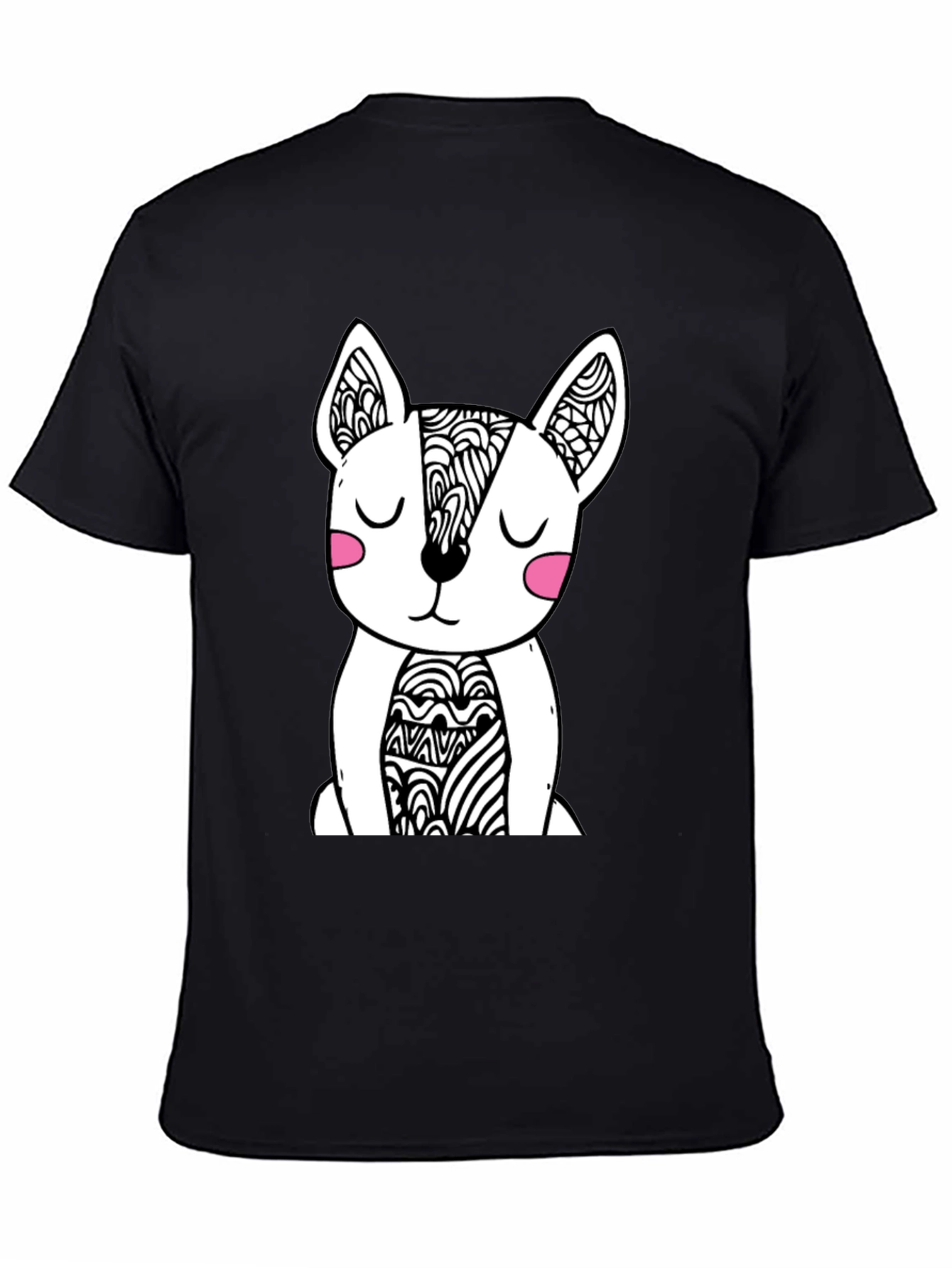 Dog Graphic Black T-Shirt - Stylish Mens Tee