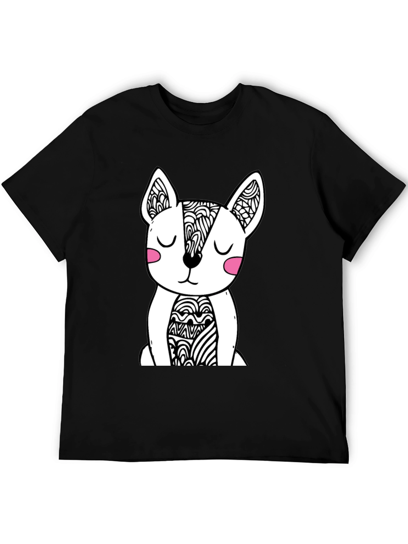 Dog Graphic Black T-Shirt - Stylish Mens Tee