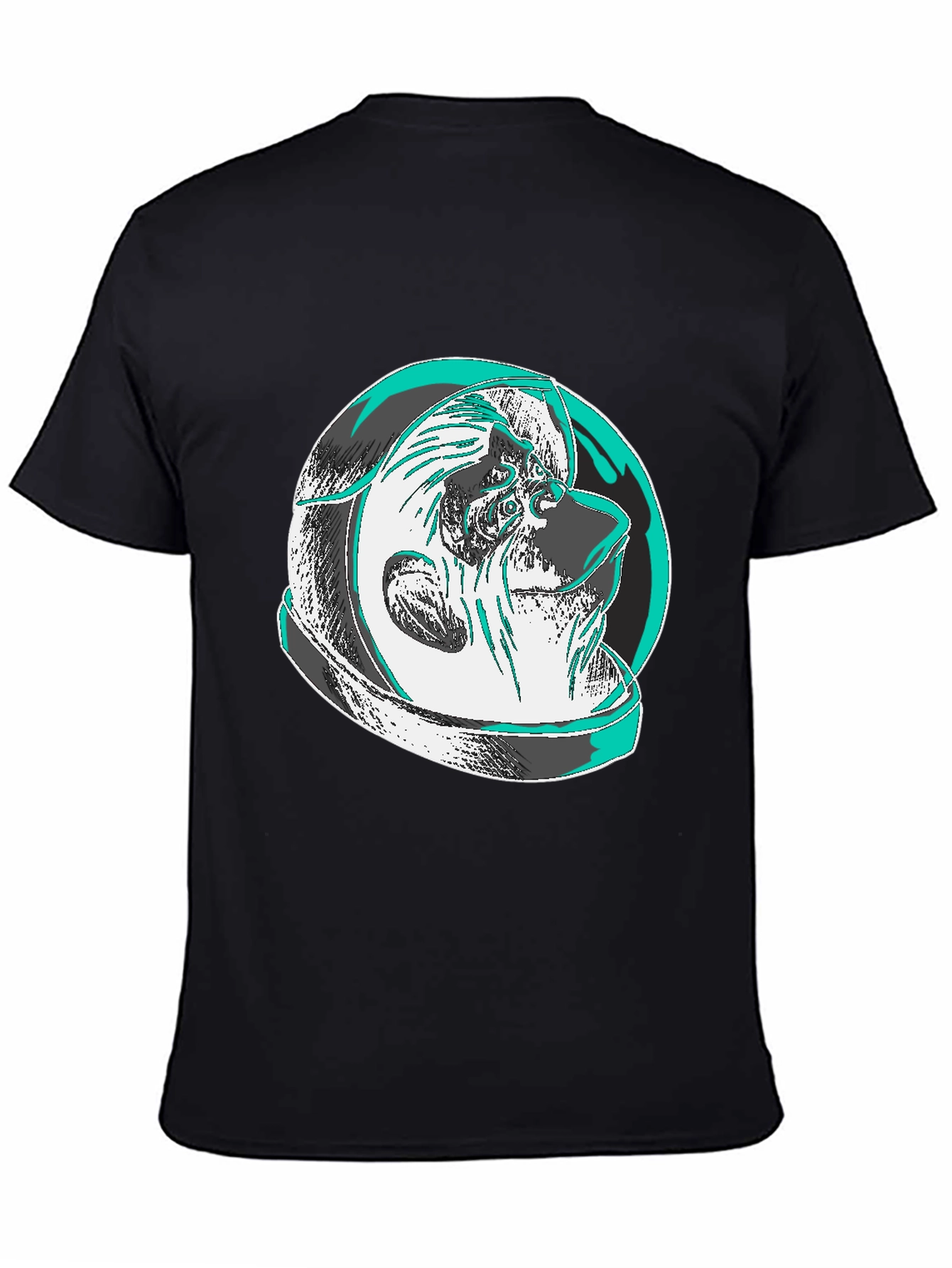 Modern Graphic Tee: Shar Pei Astronaut Design