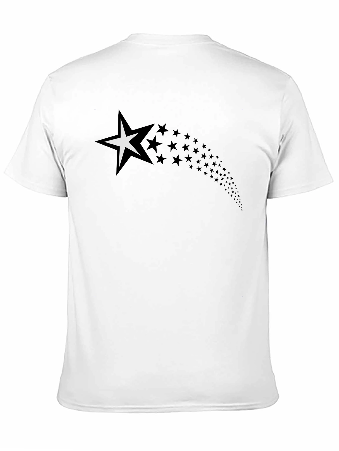 Shooting Star Graphic T-Shirt - Black Cotton Tee