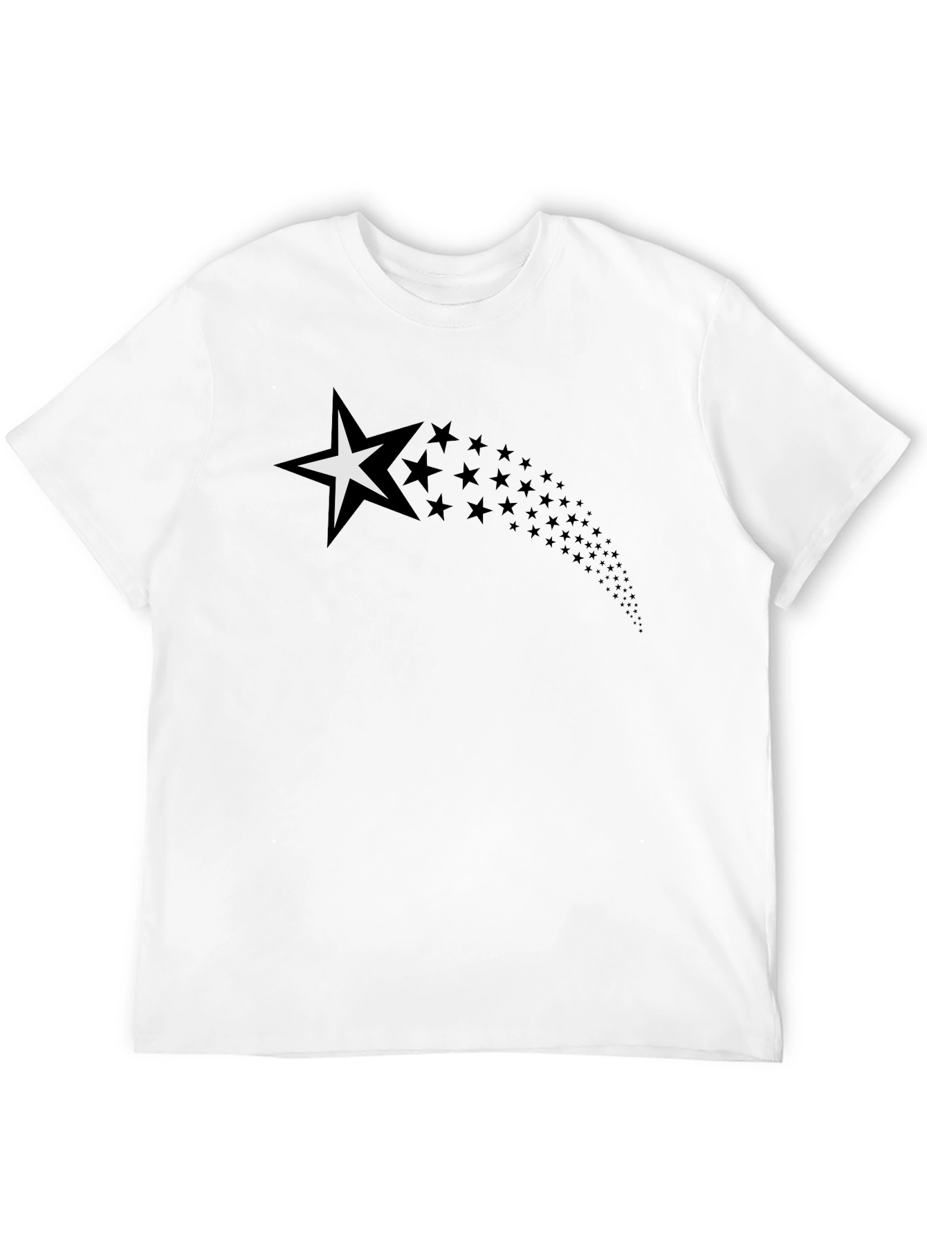 Shooting Star Graphic T-Shirt - Black Cotton Tee