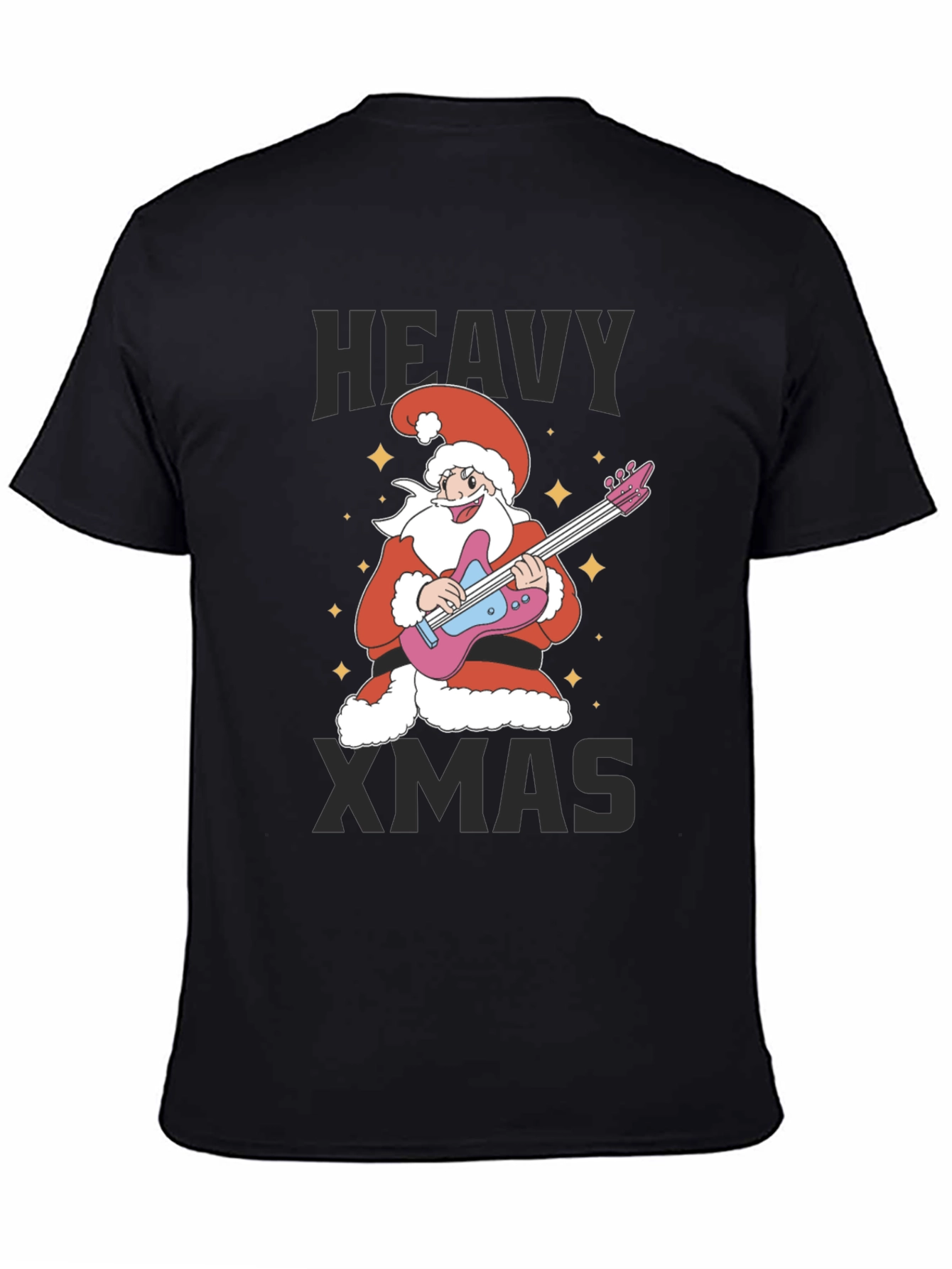 Heavy Xmas Santa Guitar T-Shirt