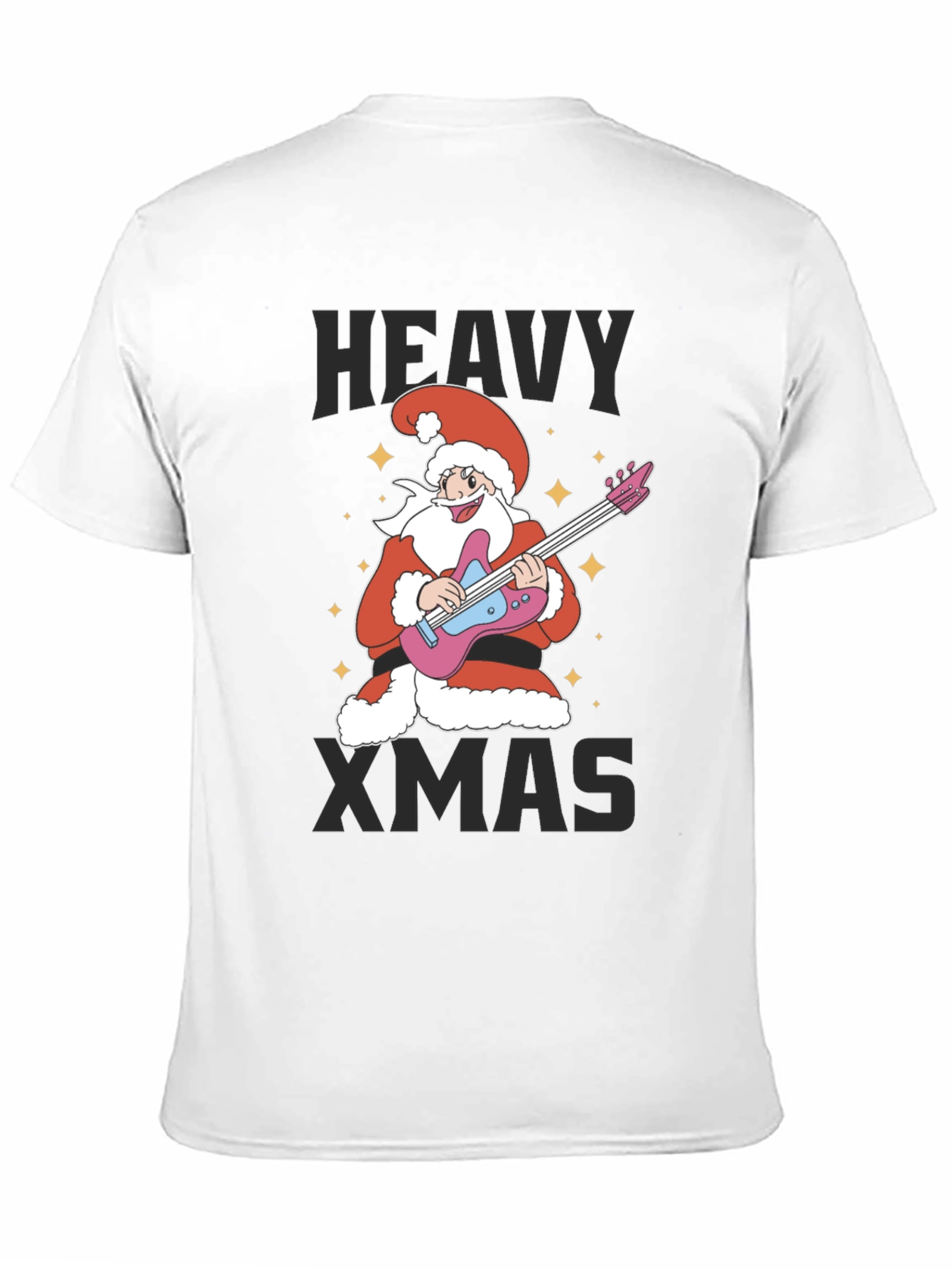 Heavy Xmas Santa Guitar T-Shirt