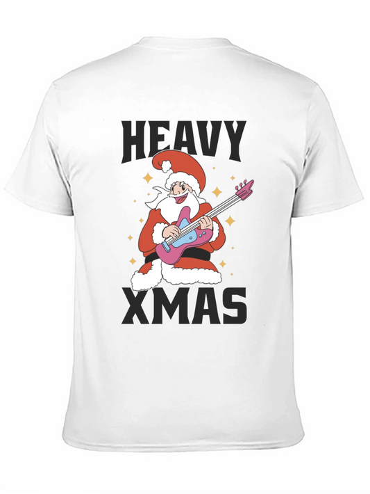 Heavy Xmas Santa Guitar T-Shirt